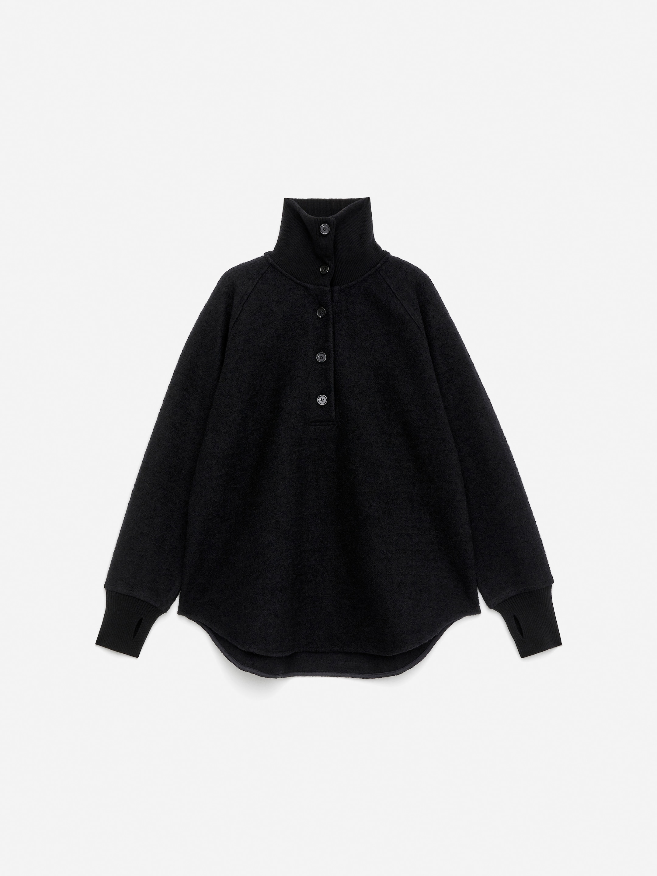 Pull en coton et laine bouillie - Noir - Oversized - Femme - StillMedia/DescriptiveStillLife - 2