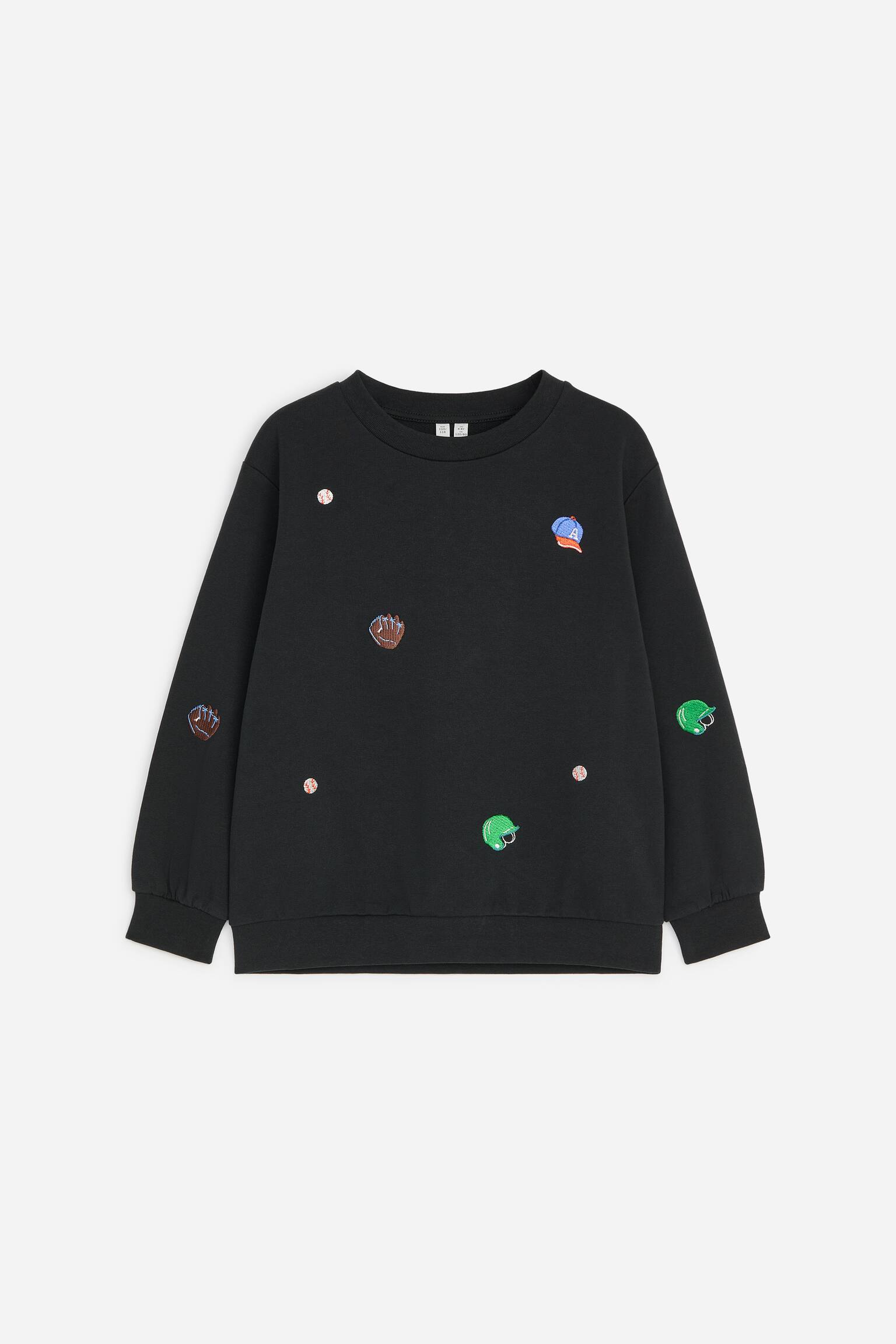 Terry Sweatshirt - Black/Baseball/Green/Dark Blue/Hearts/Lilac/Red Hearts