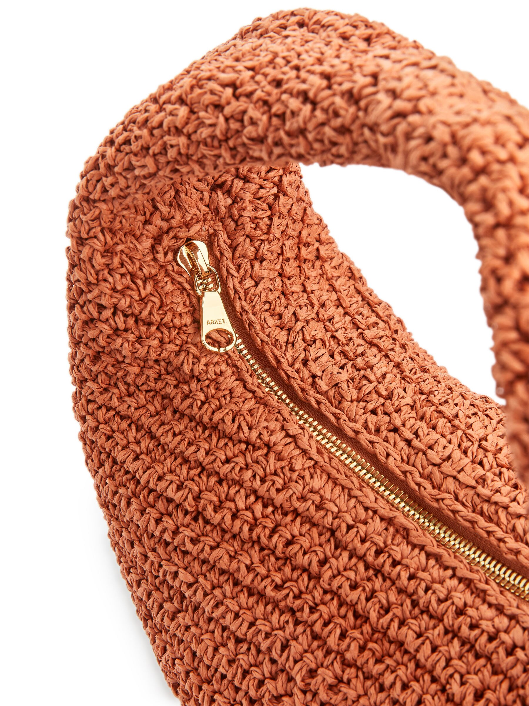 Strohtasche mit runder Form - Dunkelorange - Women - StillMedia/DescriptiveDetail - 2