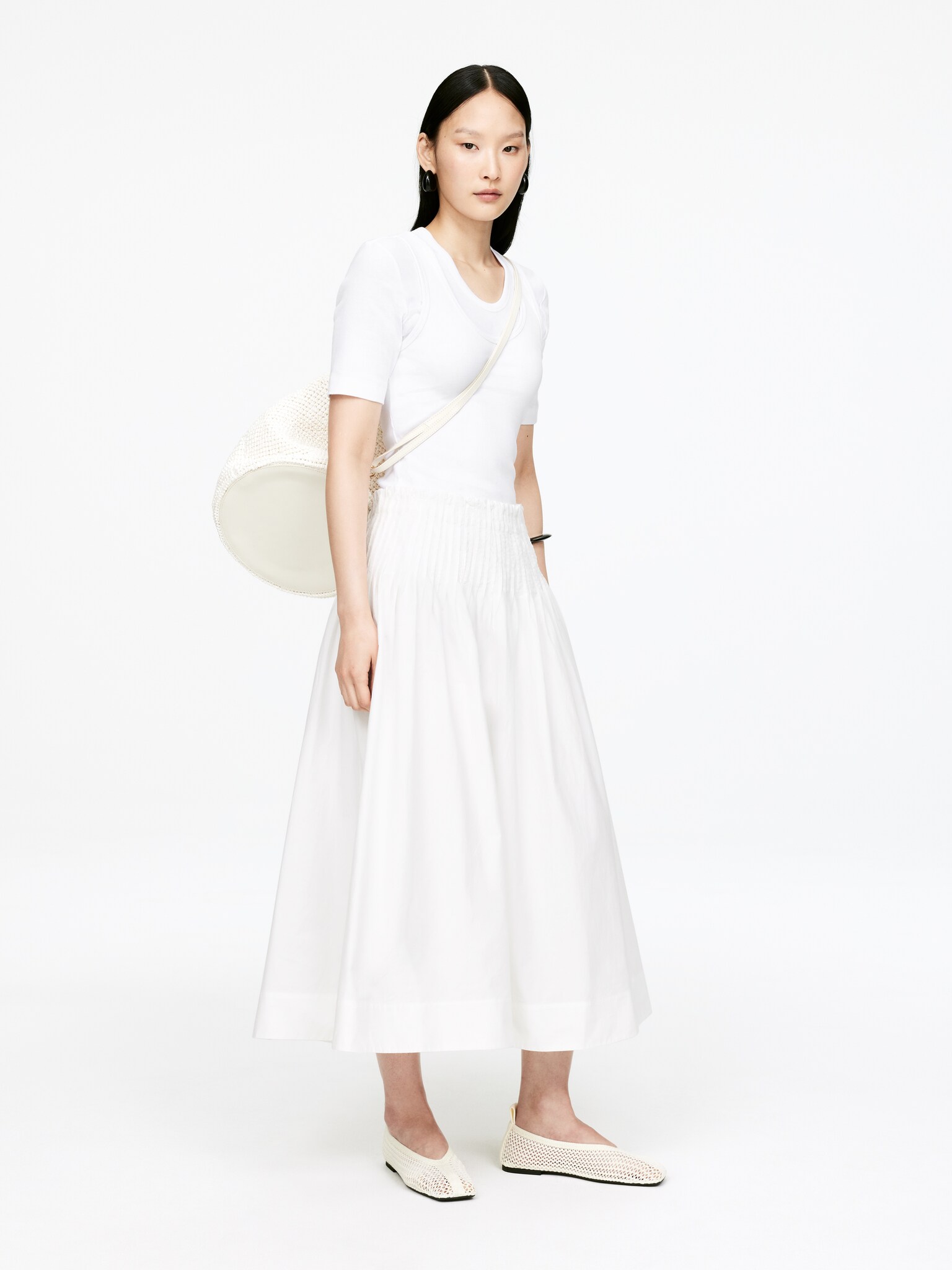 Knitted Ballerina - Off White/Rust/Black
