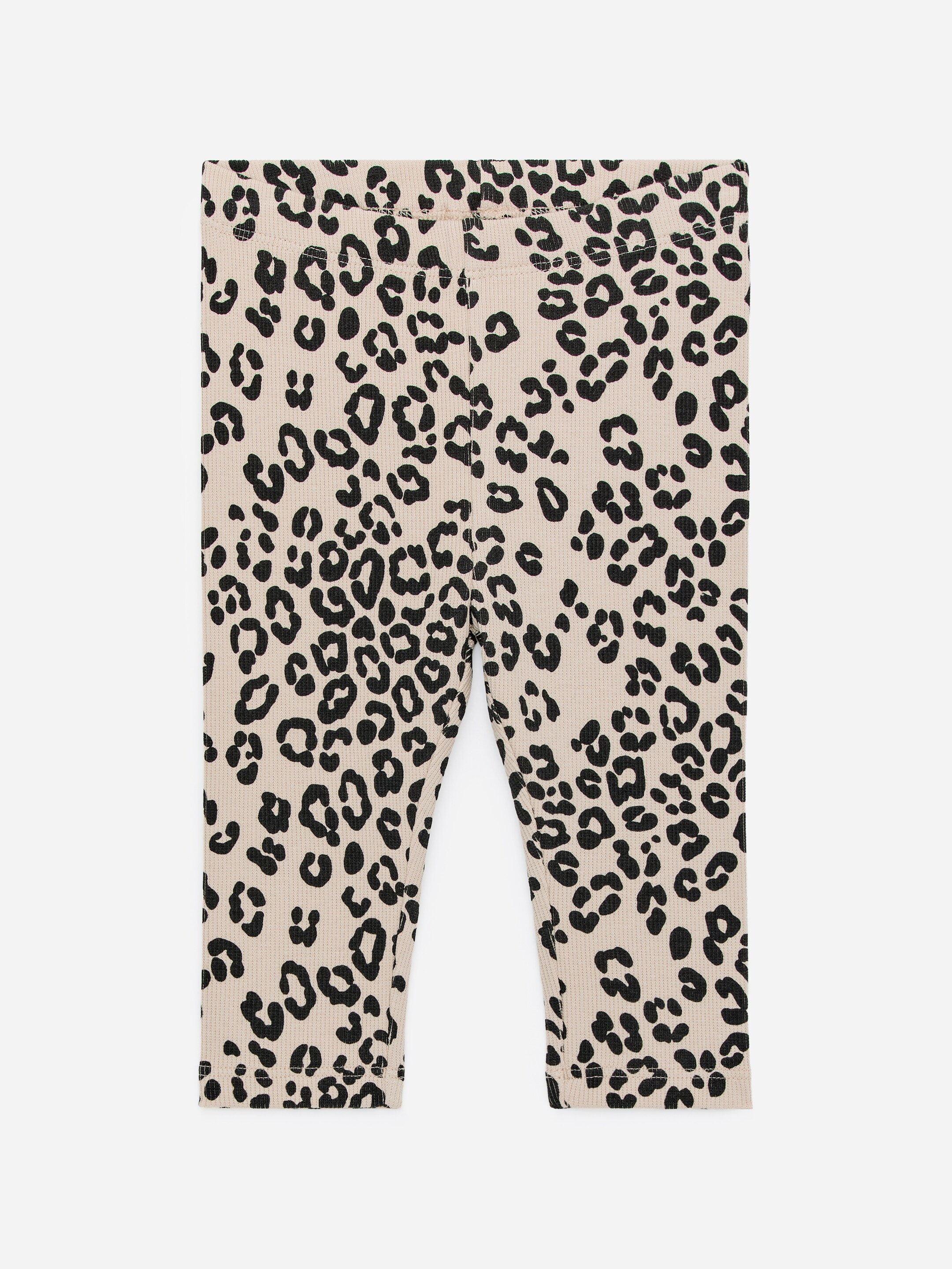 Grotere afbeelding bekijken: Geribde legging - Beige/zwart - KINDEREN | H&M NL 1