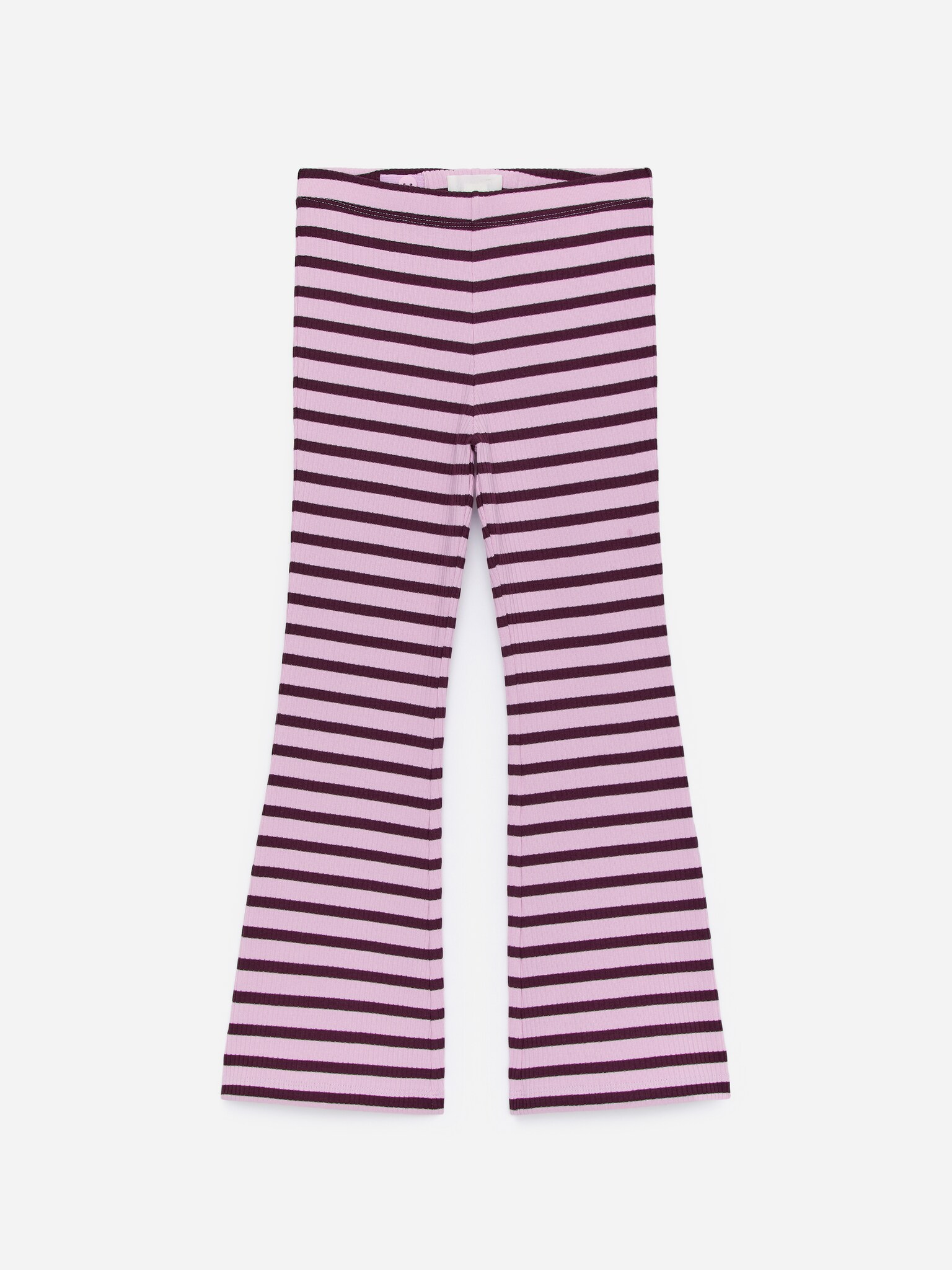 Flared Rib Leggings Set of 2 - Burgundy/Pink - 3