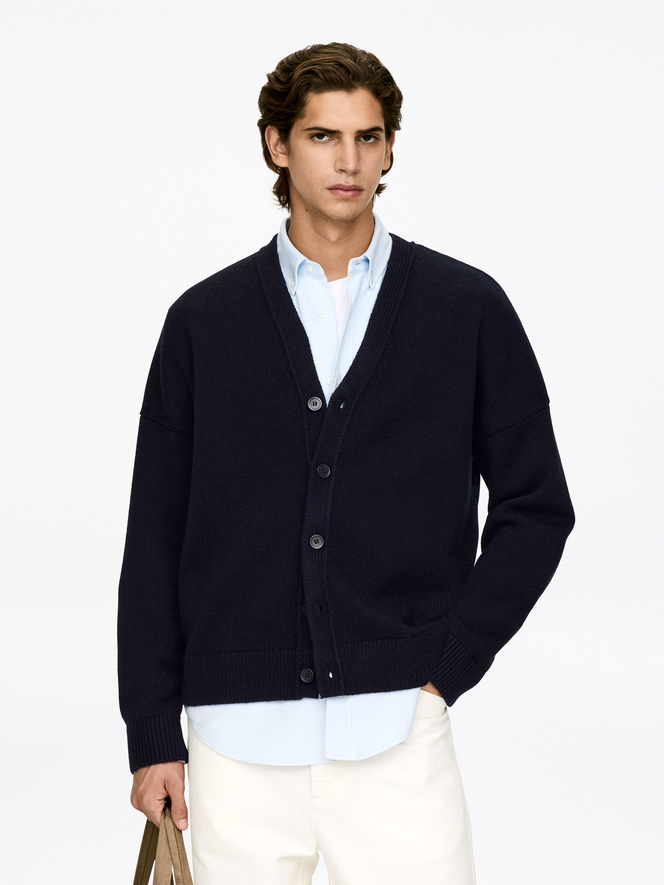 V-Neck Wool Cardigan-#272930-16750