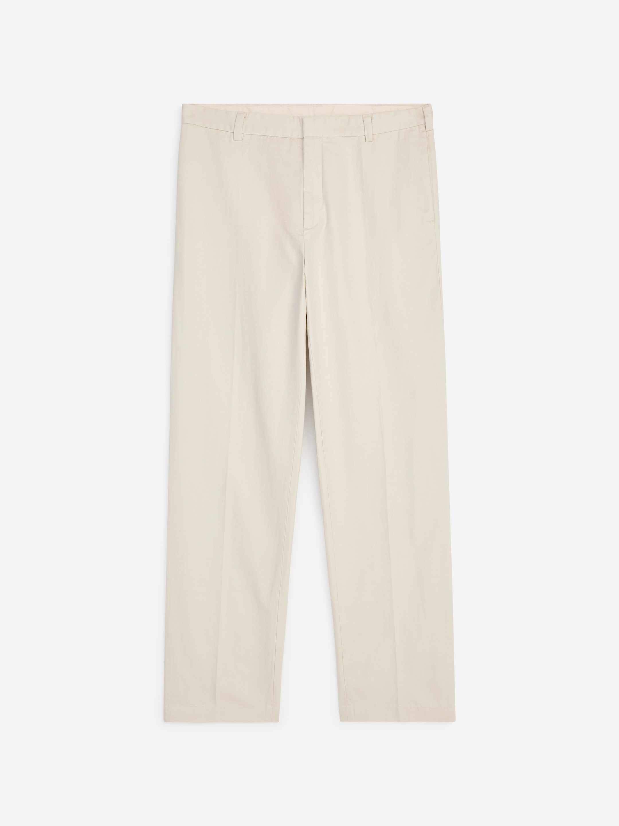 Regular Cotton Linen Slacks - Beige - Regular fit - Men - StillMedia/DescriptiveStillLife - 1
