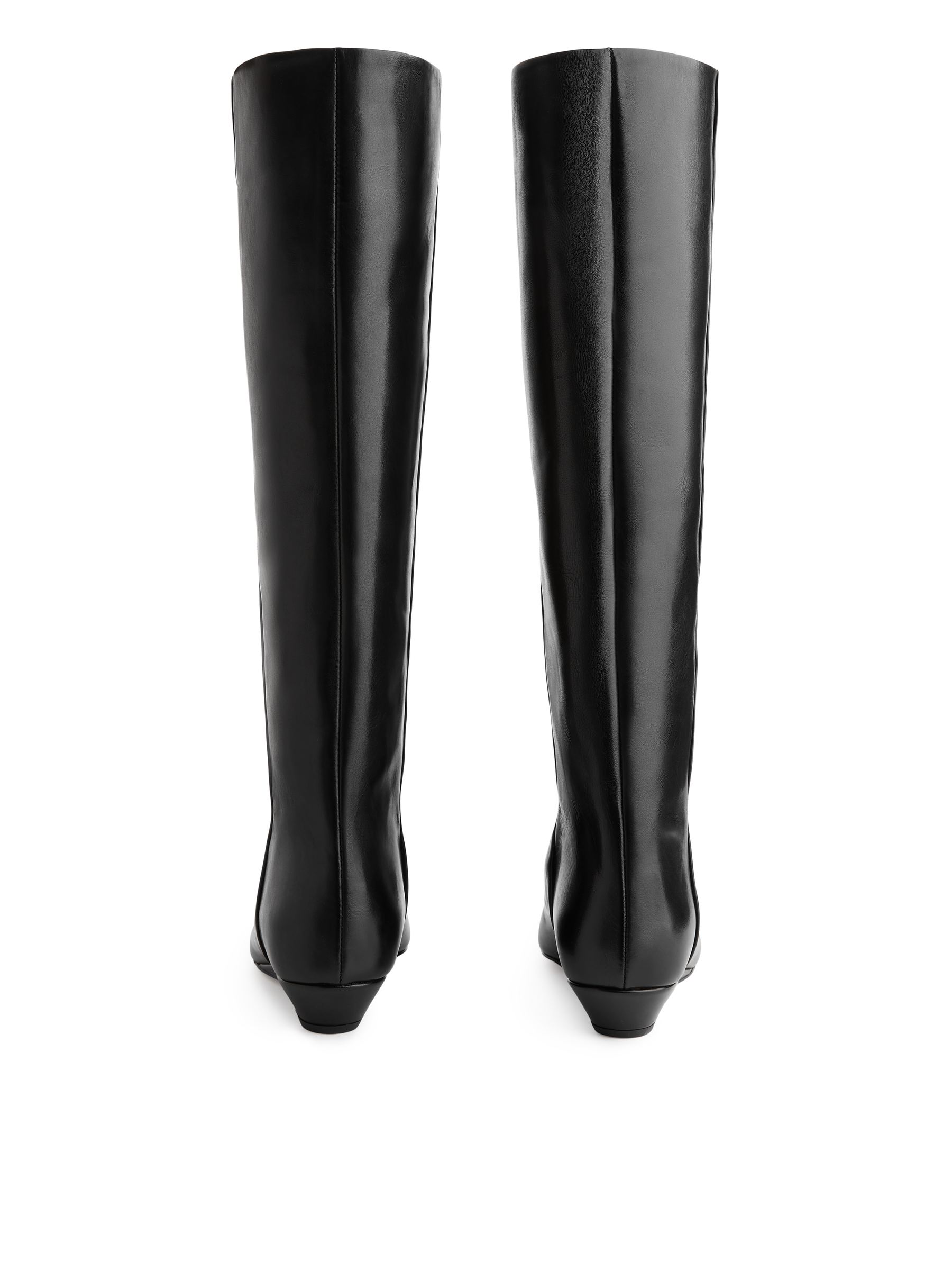 WideShaft Wedge Boots - Black - Women - StillMedia/DescriptiveStillLife - 4