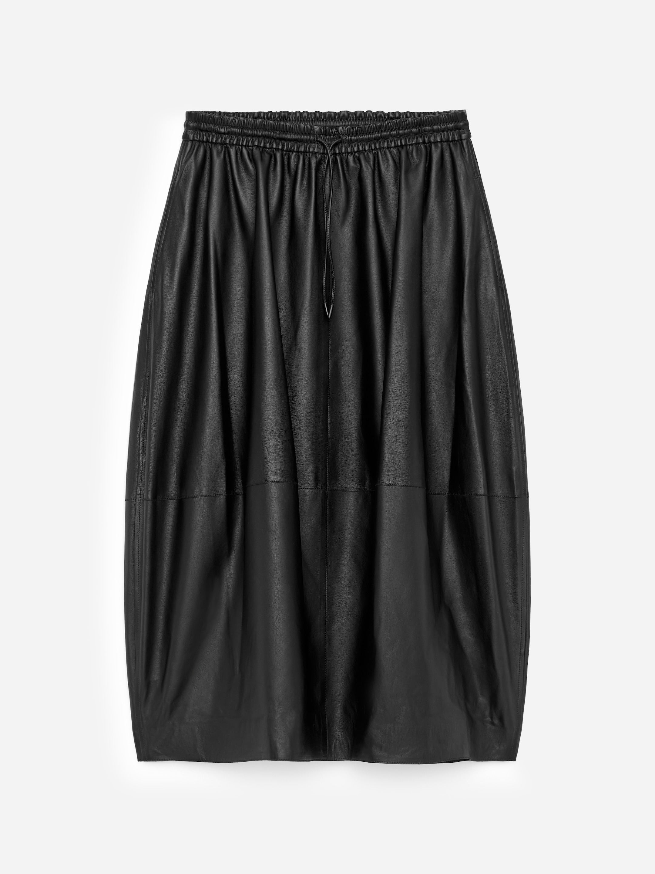 Barrel Leather Skirt-#20201f-17805