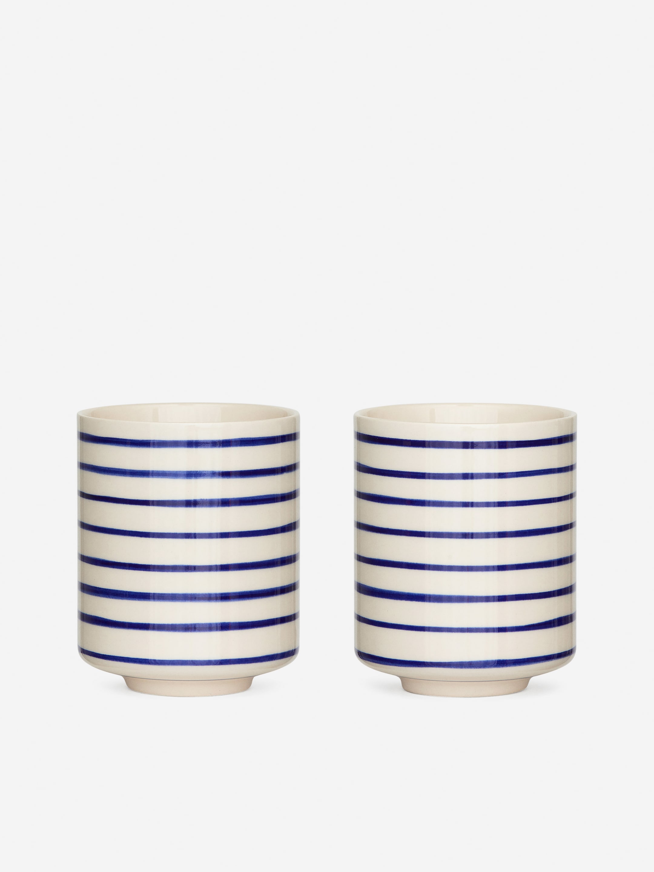 Stoneware Cups Set of 2 - White/Blue - Homeware - StillMedia/DescriptiveStillLife - 2