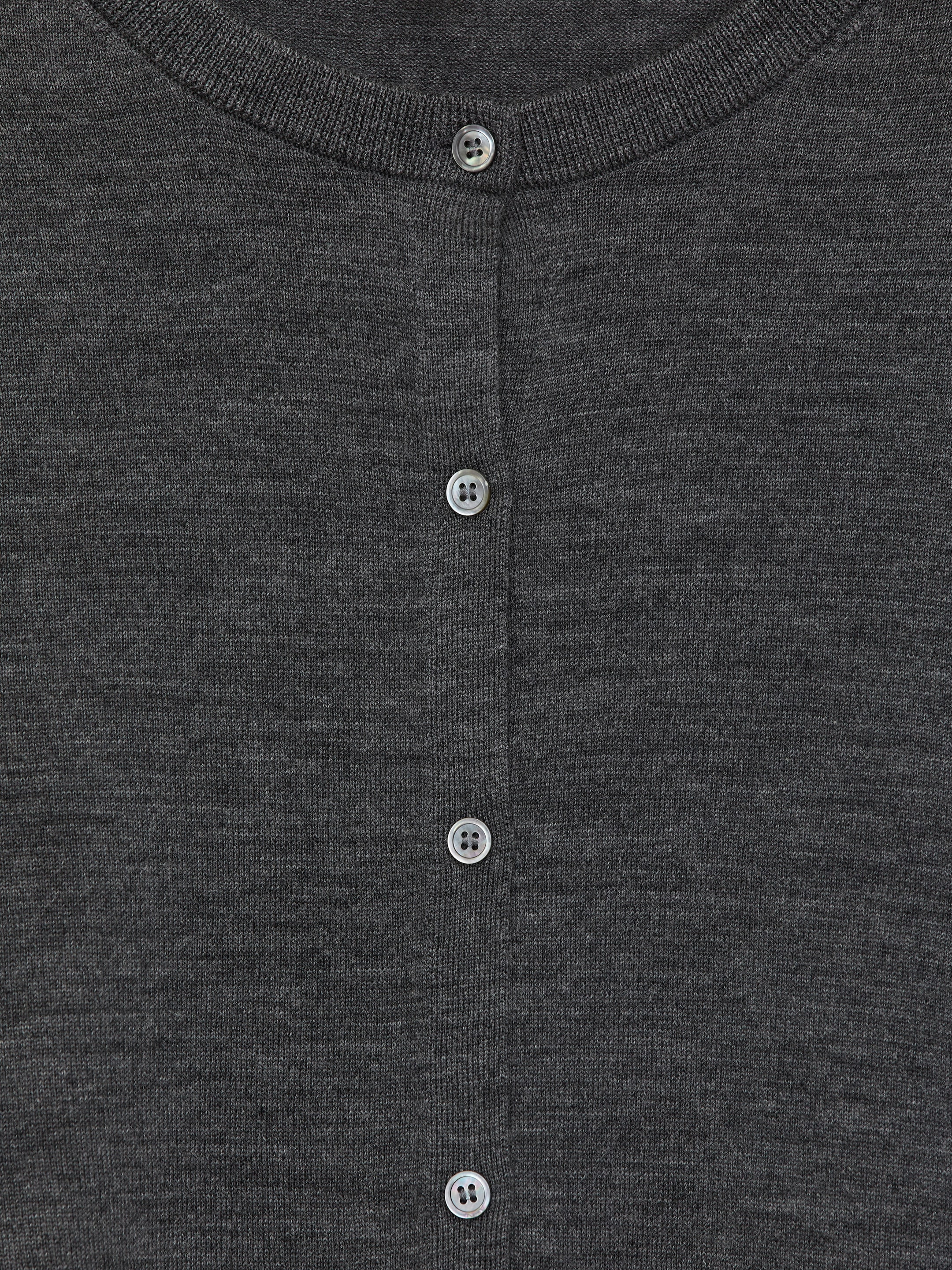 Cardigan in lana merino - Grigio - Regular fit - Women - StillMedia/DescriptiveDetail - 1