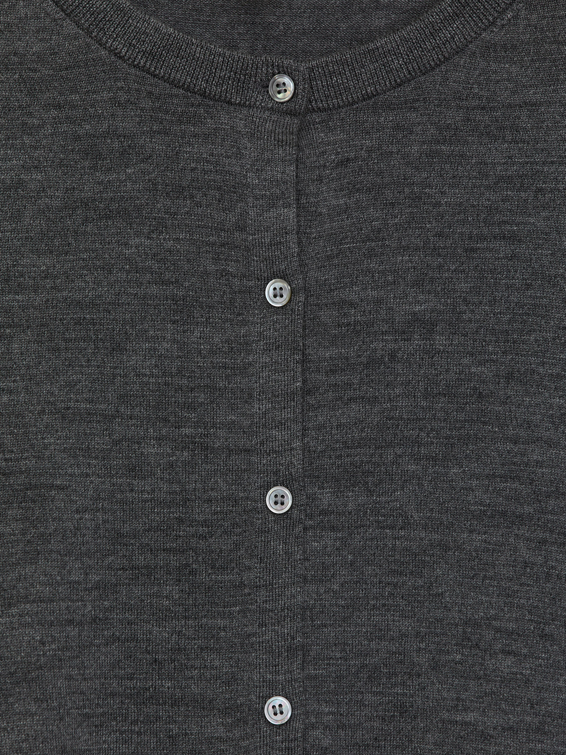 Merino Wool Cardigan - Grey - Regular fit - Women - StillMedia/DescriptiveDetail - 1