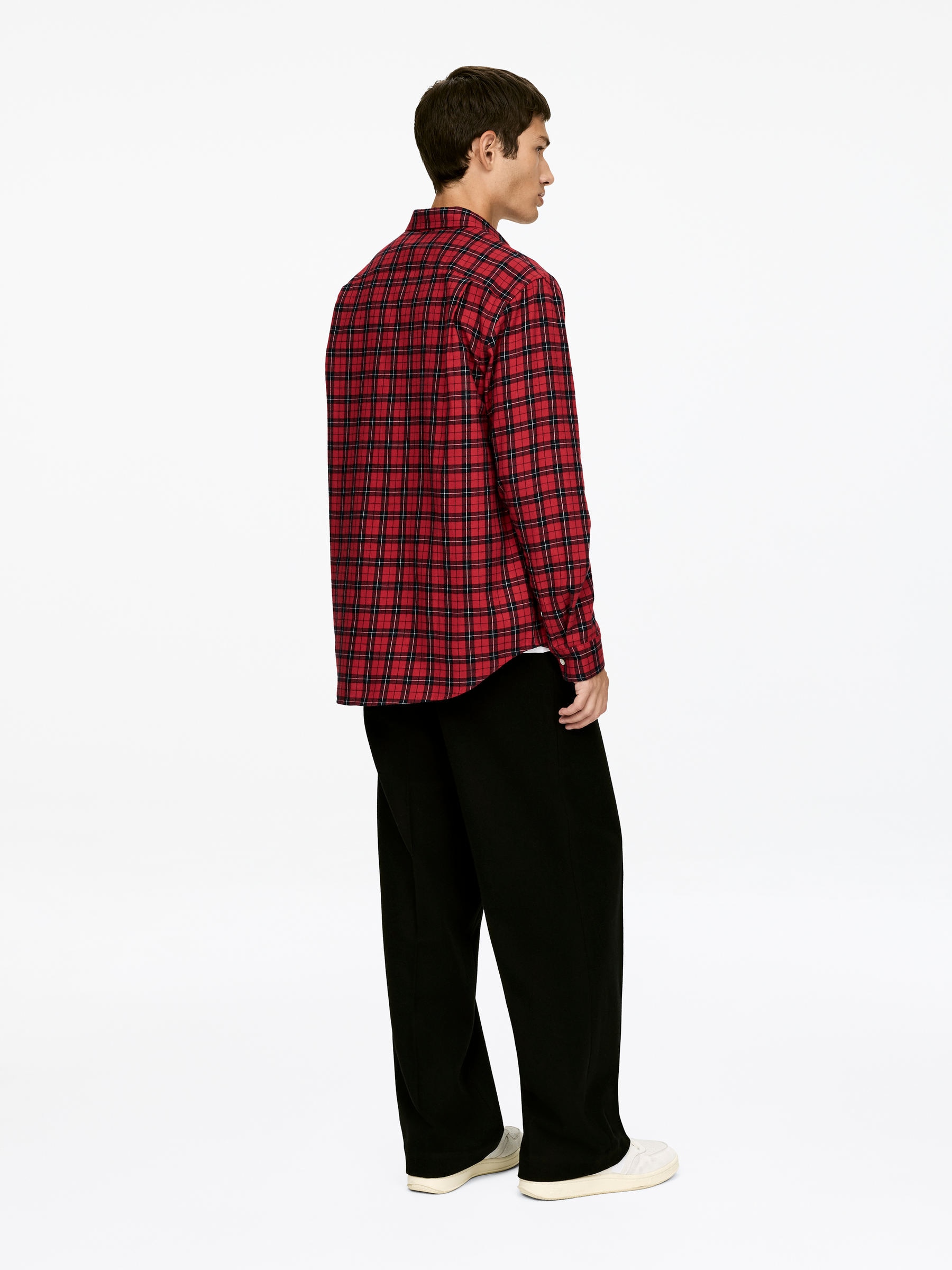 Chemise en flanelle - Rouge/Noir - Relaxed fit - Homme - StillMedia/Lookbook - 4