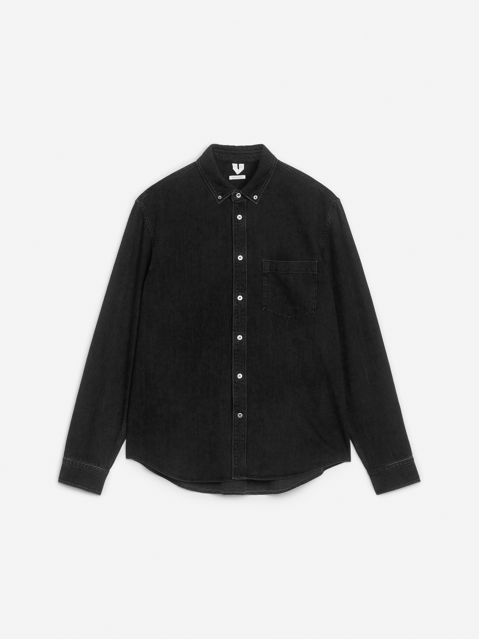 Jeansbluse - Schwarz/Hellblau/Verwaschenes Blau
