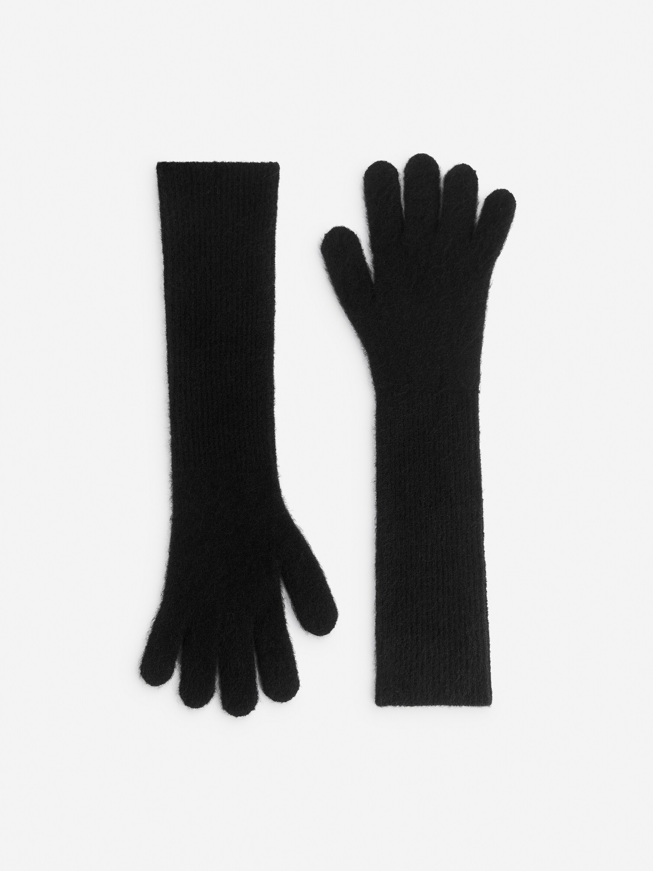 View larger image: Alpaca-Wool Blend Finger Gloves - Black - Ladies | H&M GB 1