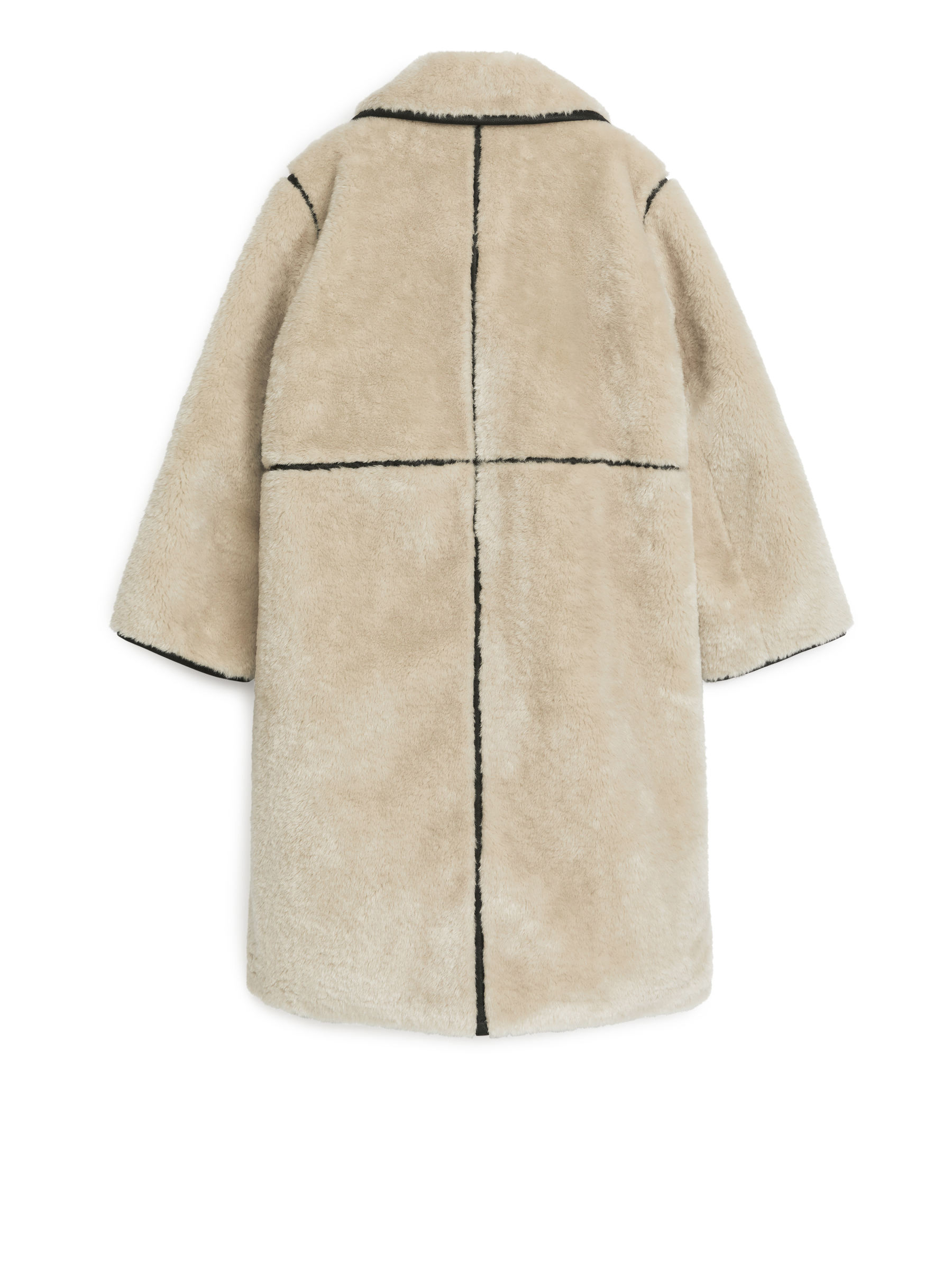 Mantel aus Fellimitat - Beige - Regular Fit - Damen - StillMedia/DescriptiveStillLife - 3