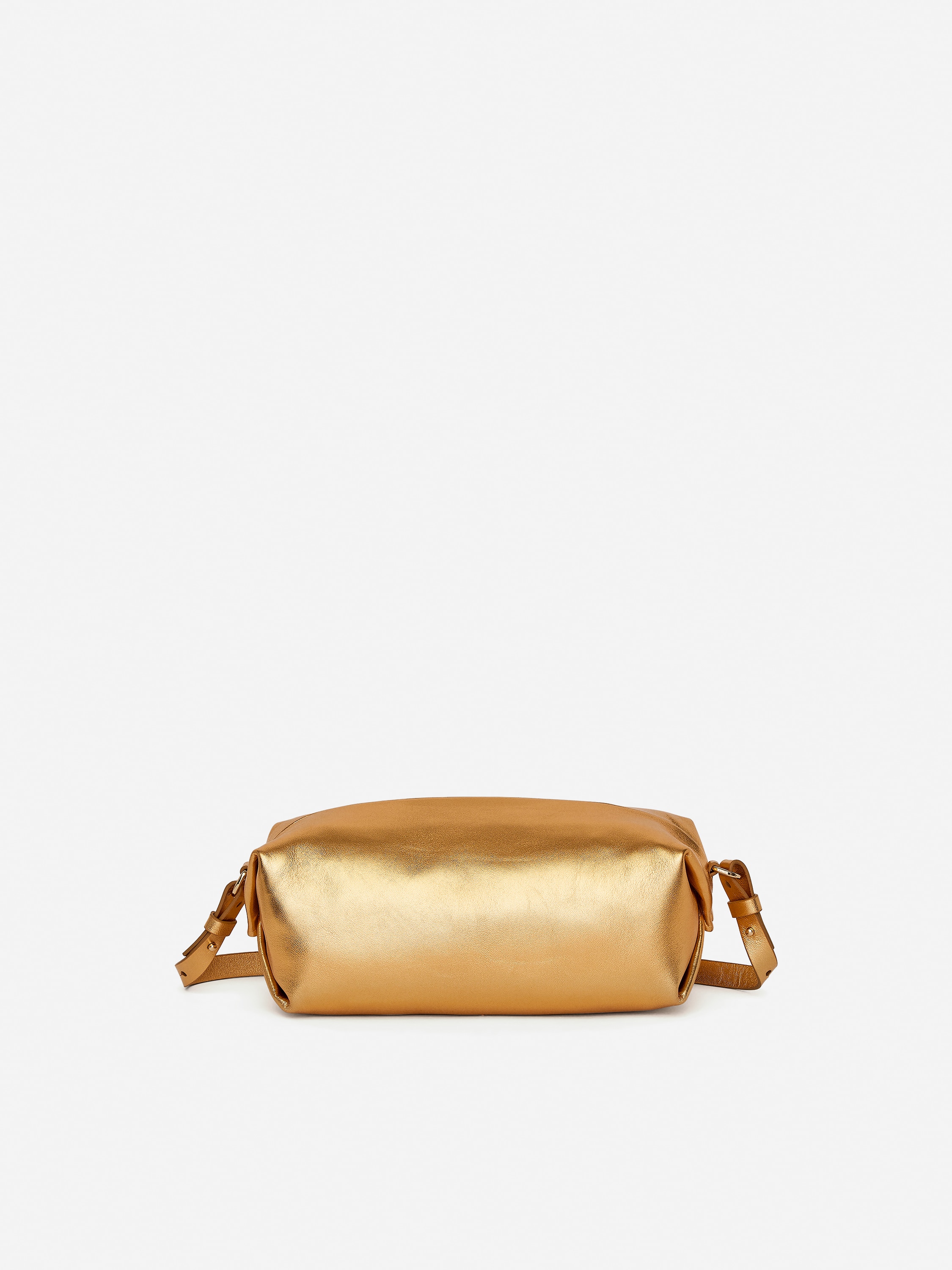 Bolso bandolera de piel - Dorado