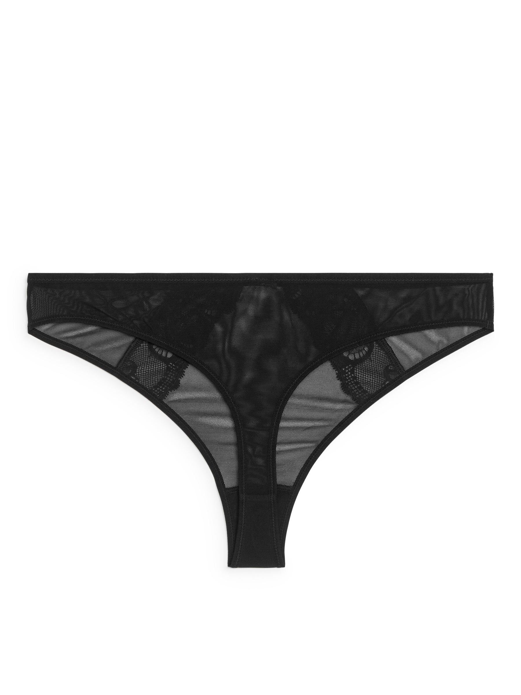 Tanga aus Mesh - Schwarz - Damen - StillMedia/DescriptiveStillLife - 2