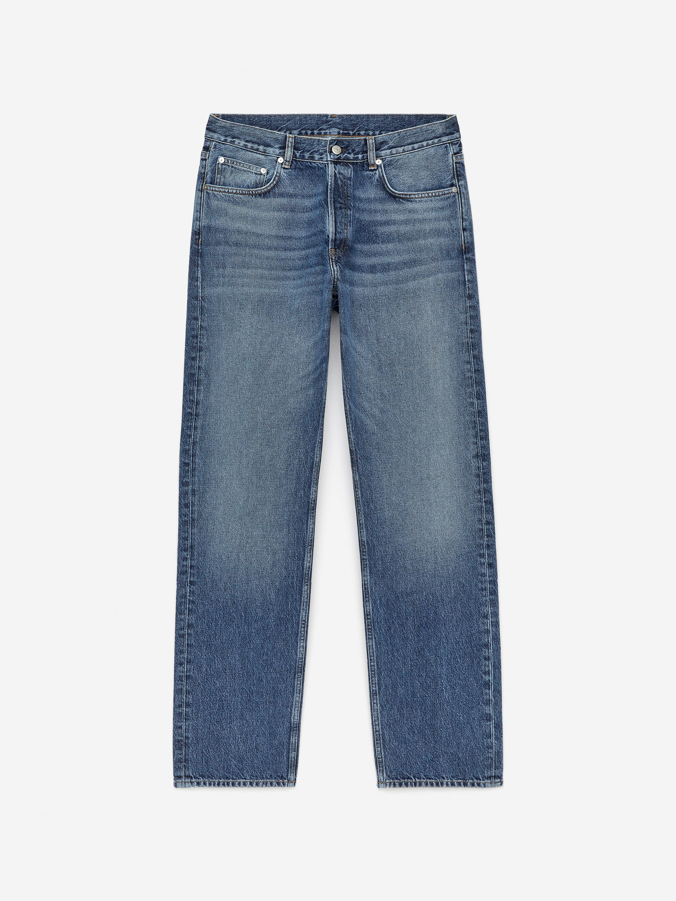 OCEAN Loose Straight Jeans - Mid Blue - Loose fit - Men - StillMedia/DescriptiveStillLife - 2