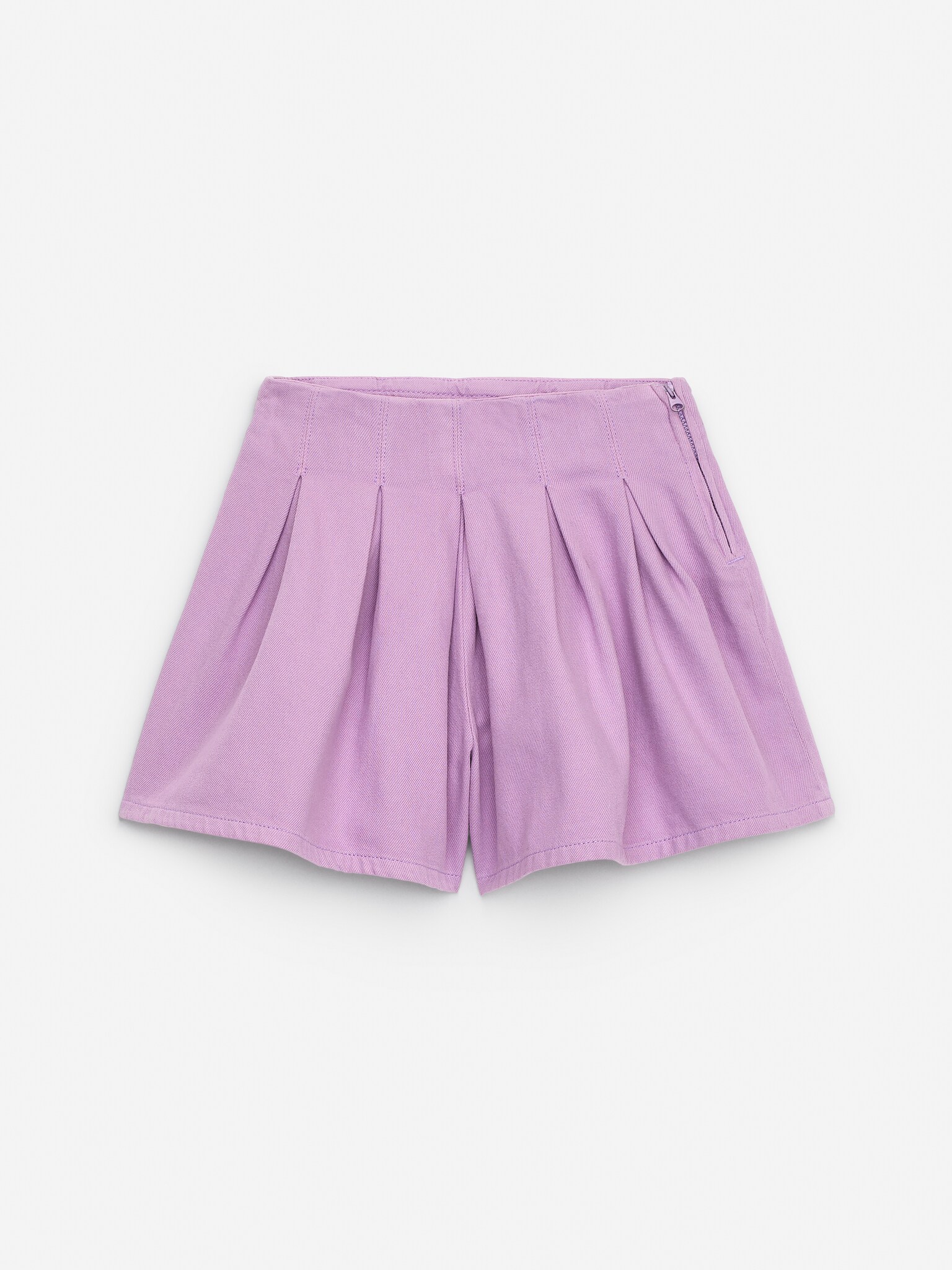 Jupe-culotte en coton - Mauve/Blanc