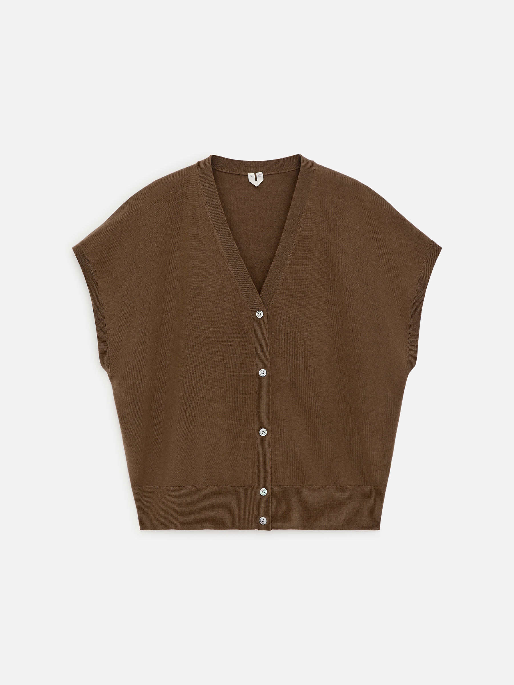 Merino Wool Vest-#655444-18270