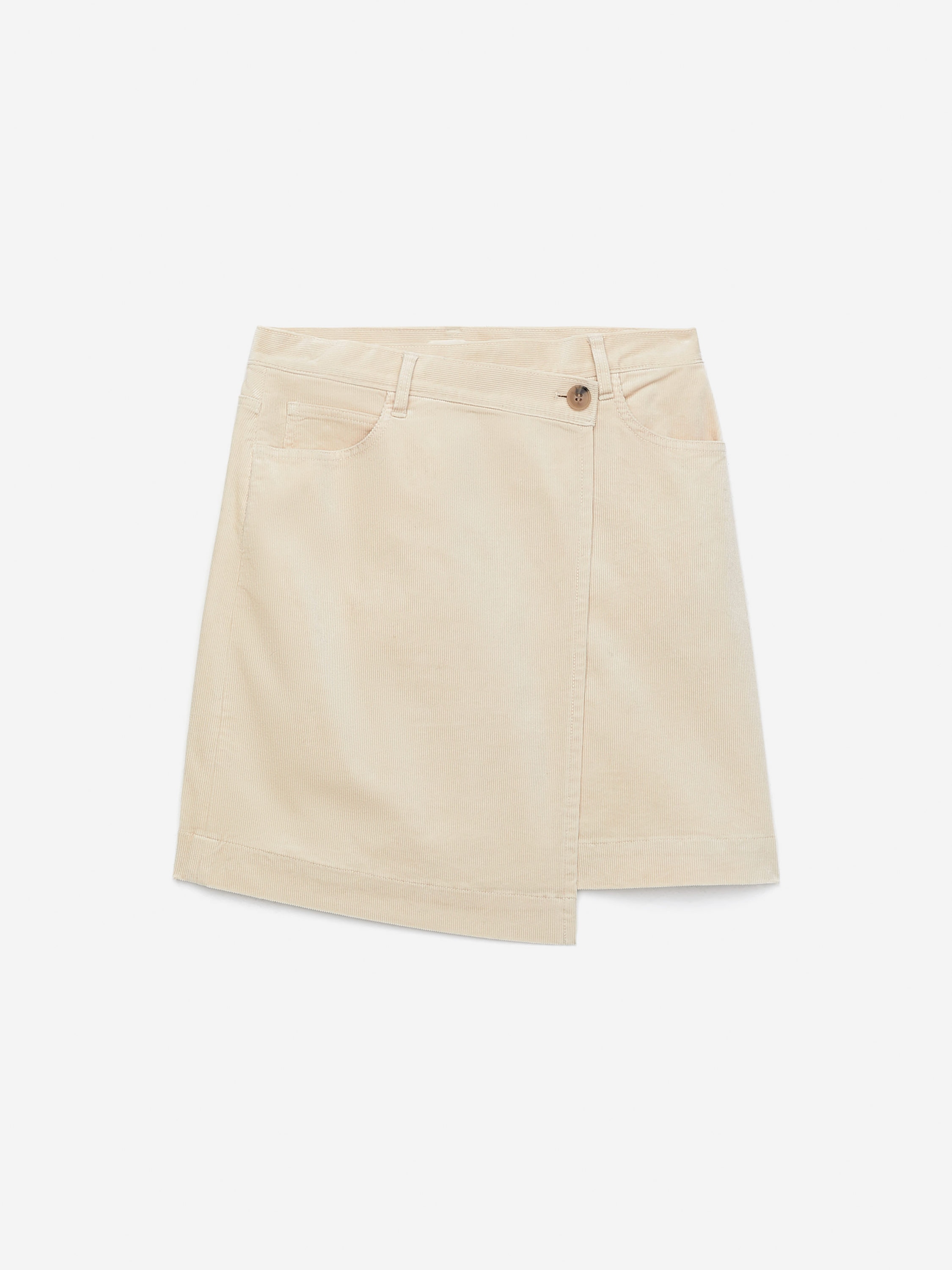 Corduroy Wrap Skirt - Light Beige - Regular fit - Women - StillMedia/DescriptiveStillLife - 1