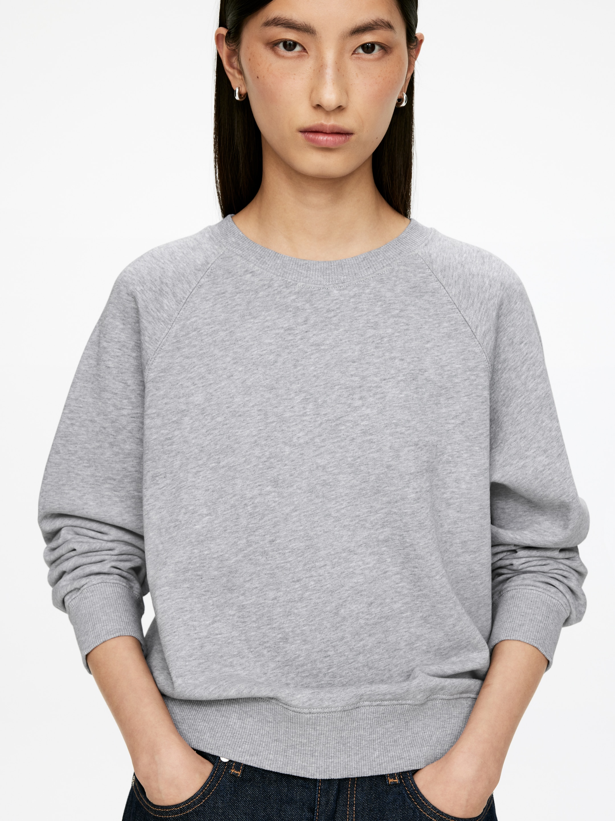 Zobrazit větší obrázek: Froté mikina - Grey Melange - ŽENY | H&M CZ 3