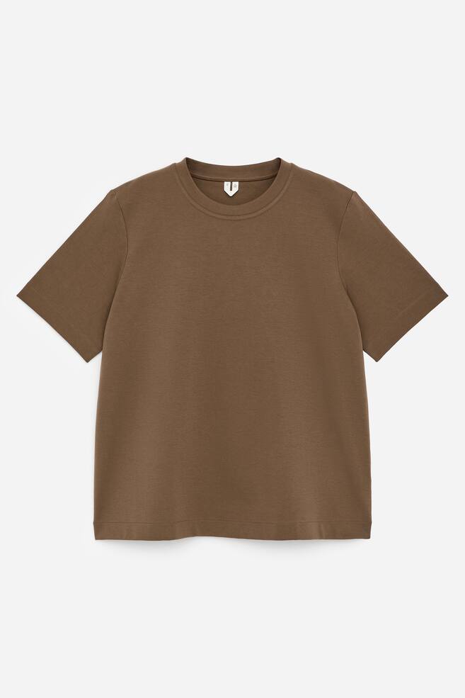 Signature Constructed T-Shirt - Brown/Burgundy/White/Black/Grey Melange/Light Blue/Lilac/Blue/Light Beige/Dark Blue - 1