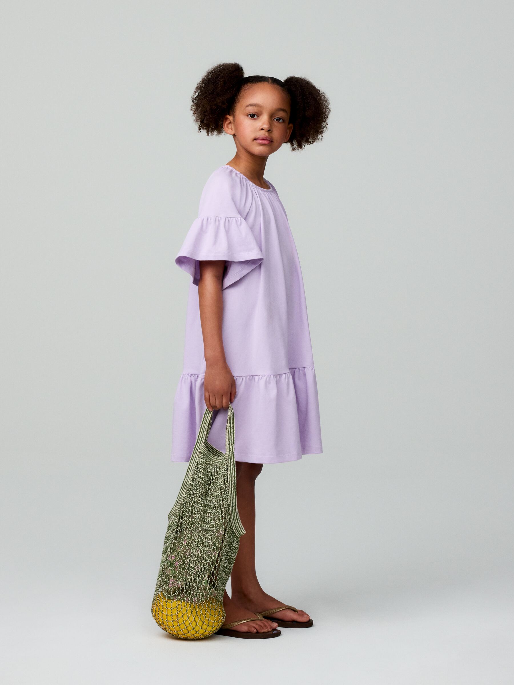 Robe en coton-#BFAED2-19400