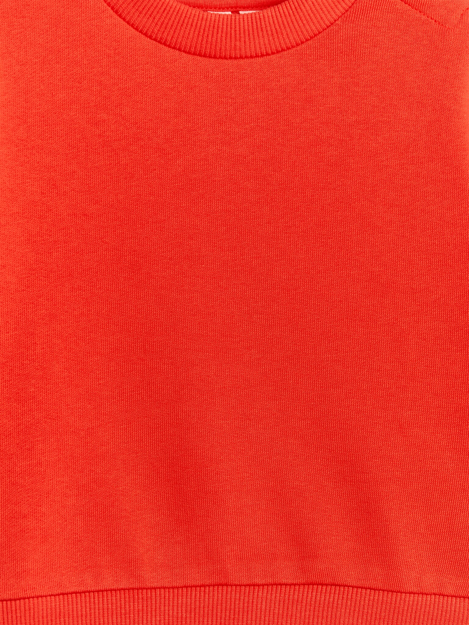 Sweat en coton - Rouge/Bleu clair chiné - 3