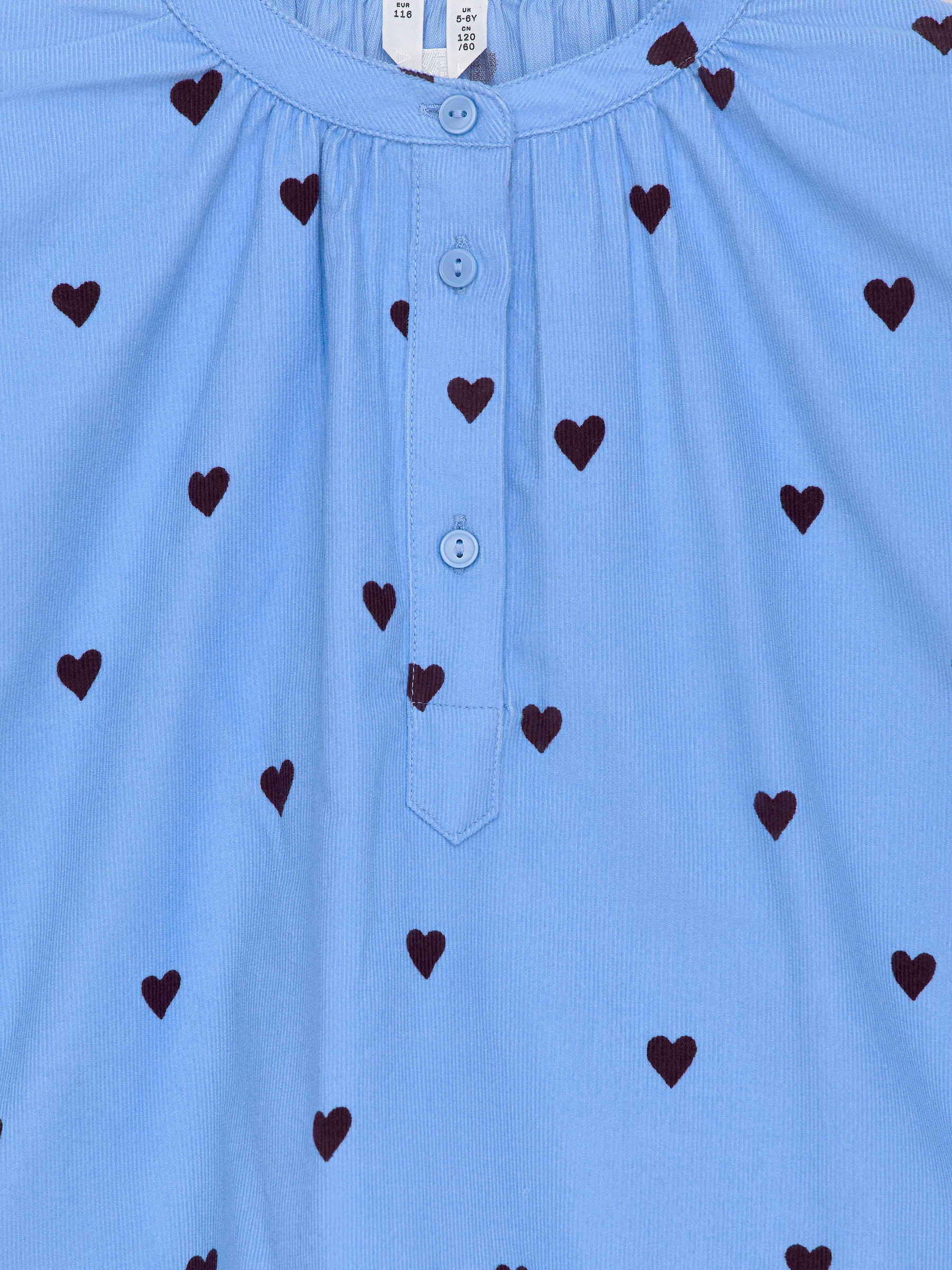 Geraffte Feincordbluse - Blau - Regular Fit - Kinder - StillMedia/DescriptiveDetail - 1