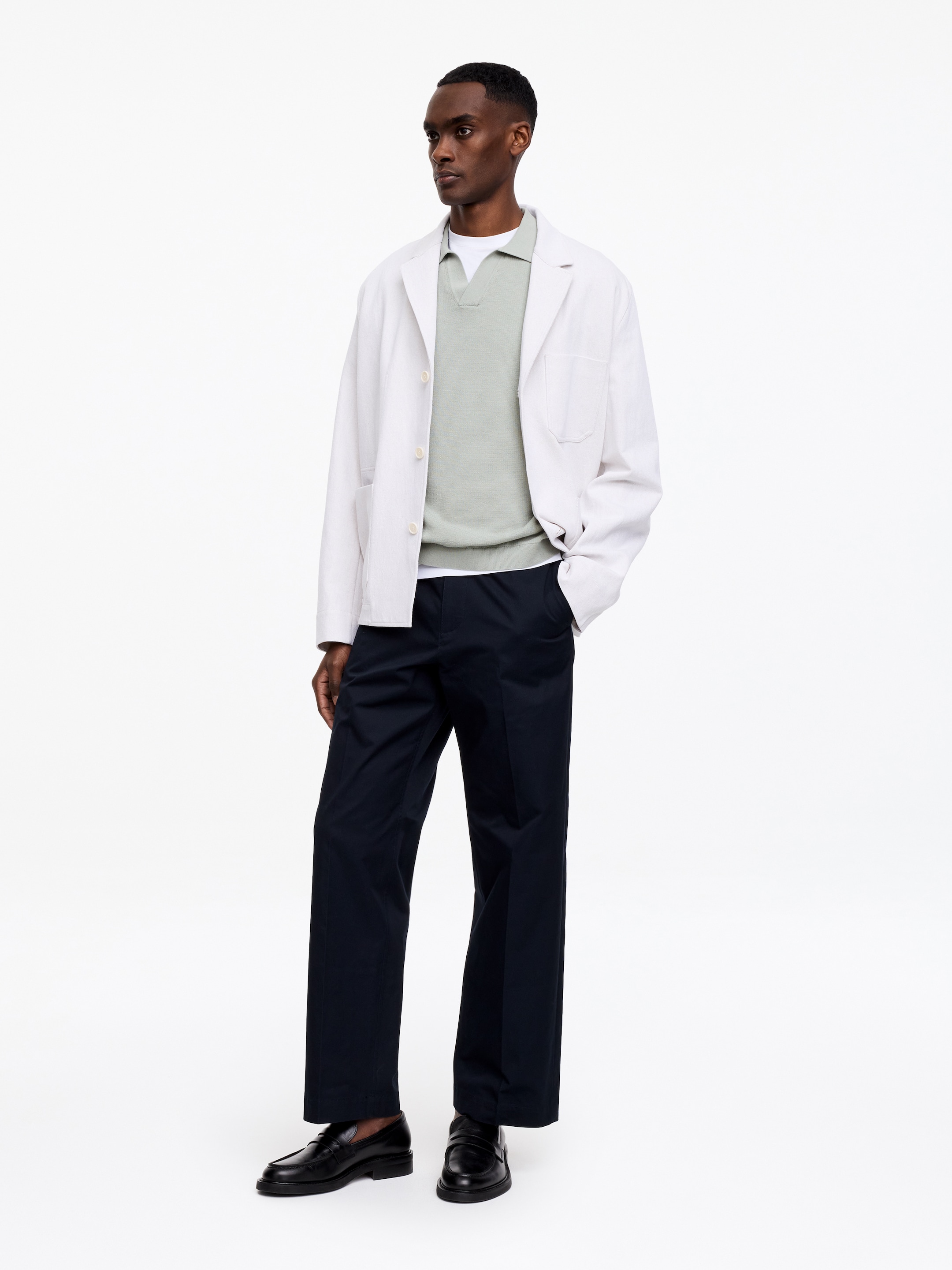 Polo shirt med textur - Mintgrön - Regular fit - Men - StillMedia/Lookbook - 4