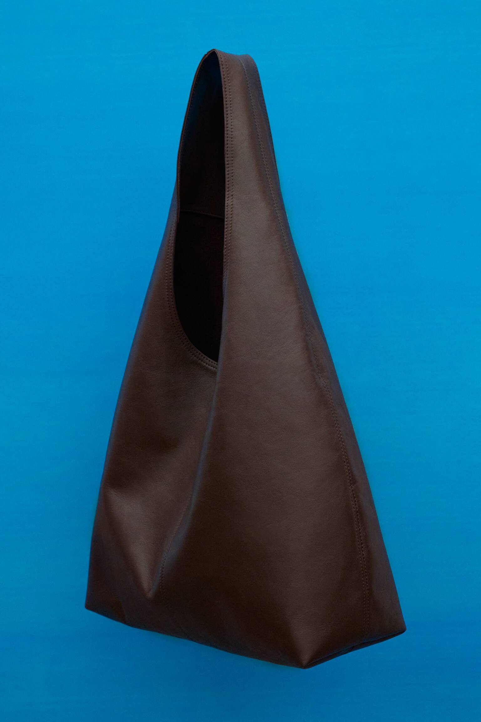 Soepele leren tas - Bruin - 8