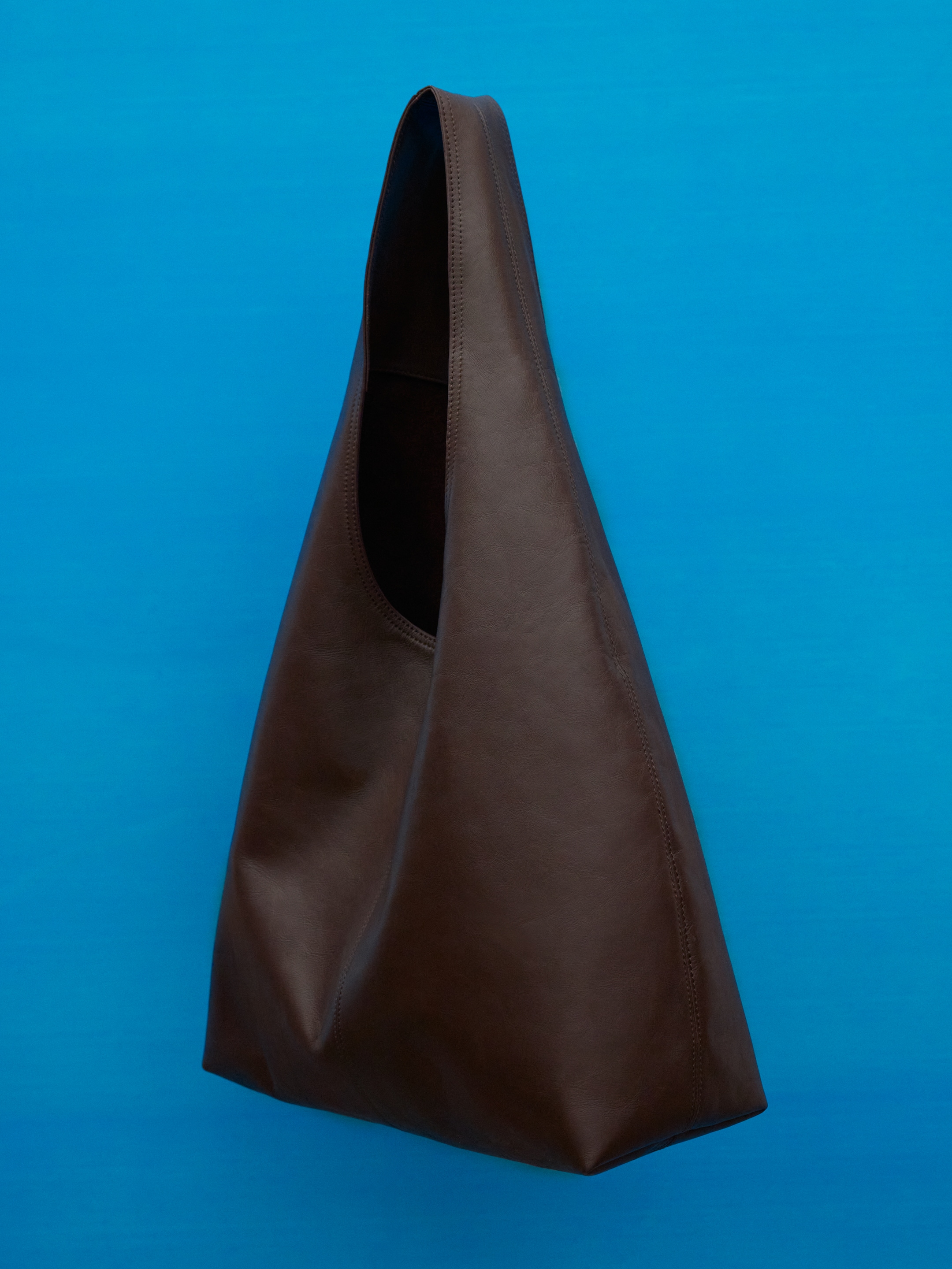 Bolso de piel de aspecto relajado - Marrón - Women - StillMedia/Environmental - 1