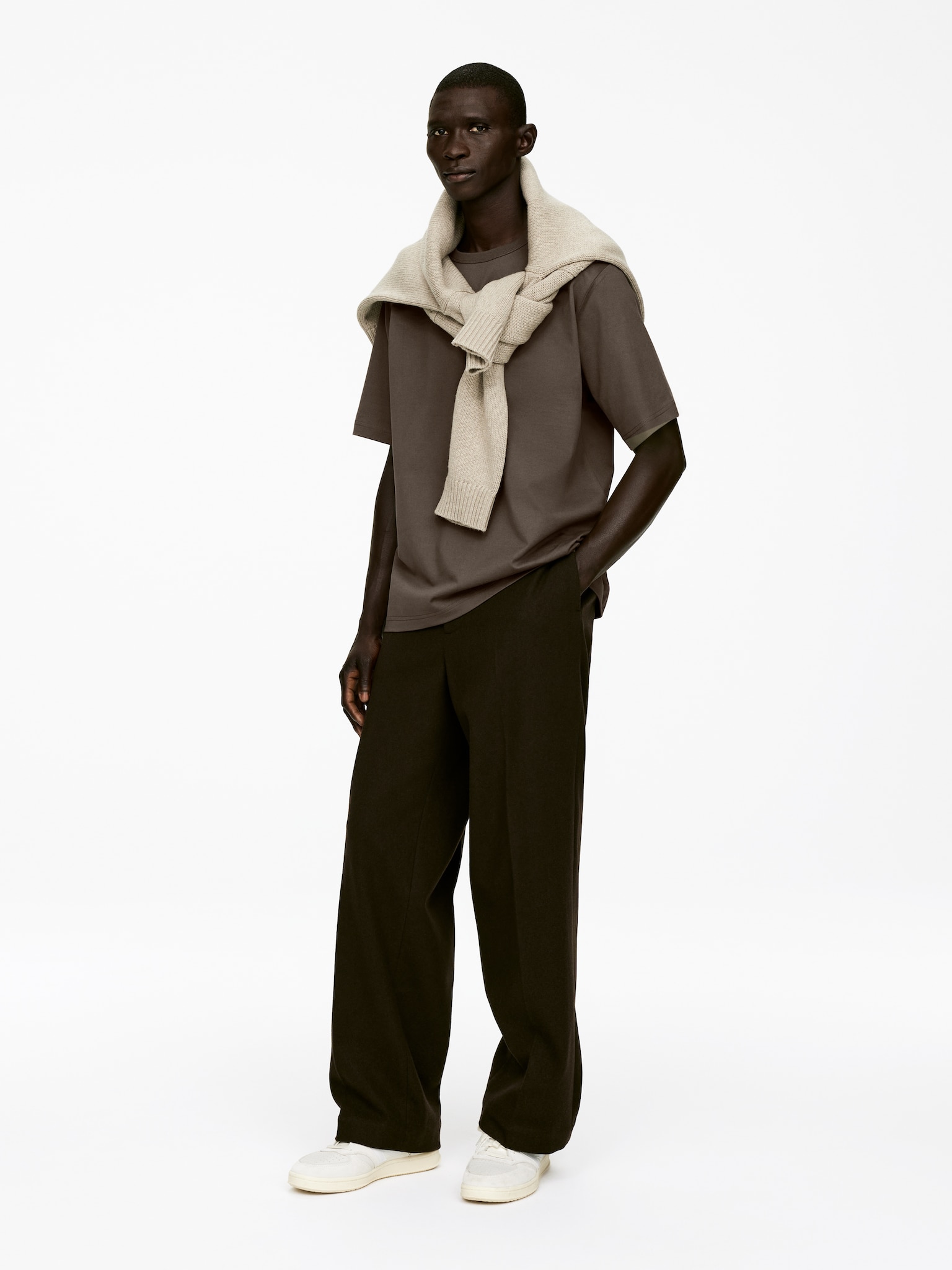 T-shirt oversize 270 GSM - Taupe foncé/Noir/Avoine/Blanc/Bleu foncé - 3