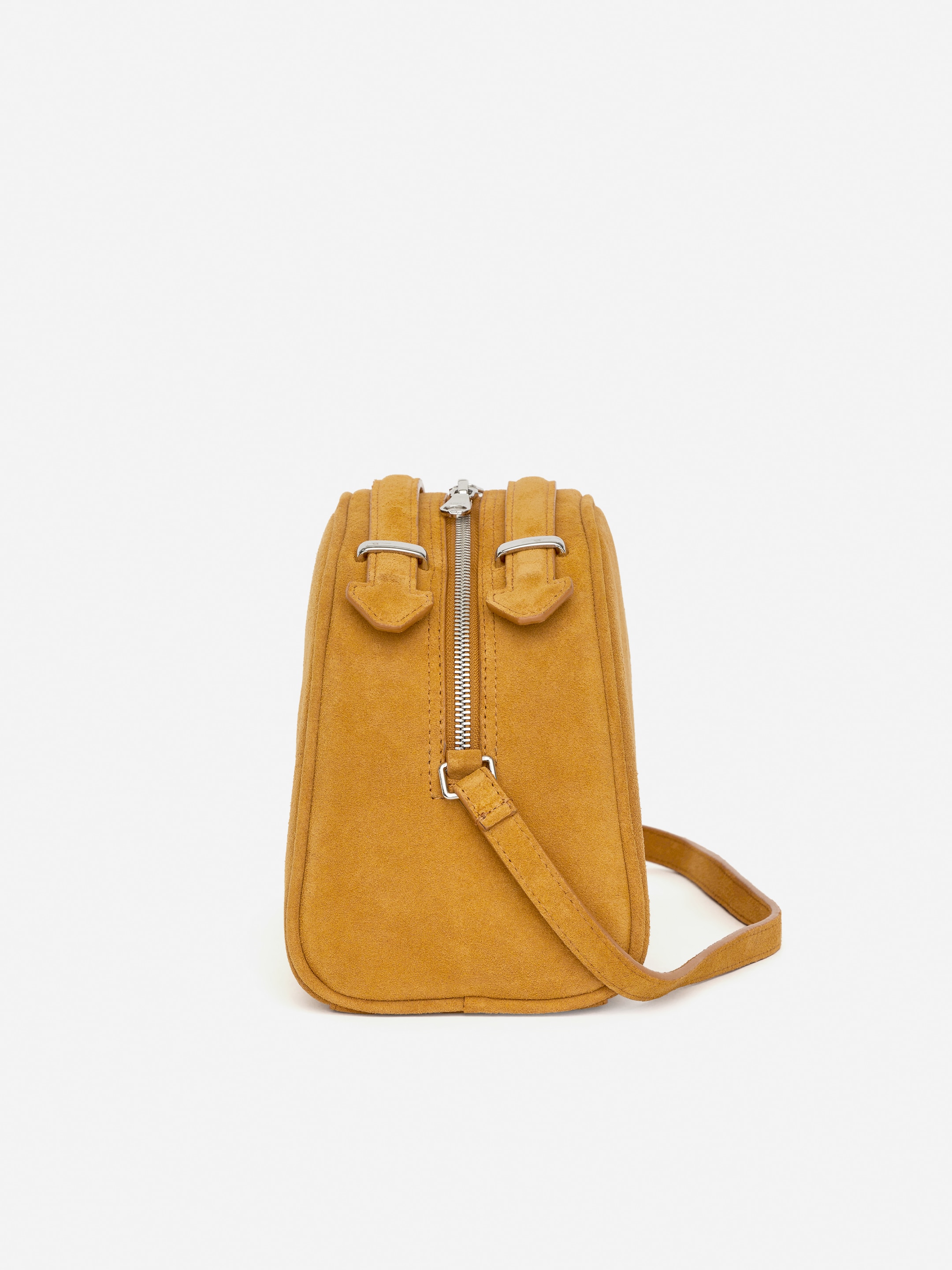 Split Suede Crossbody Bag - Yellow - Women - StillMedia/DescriptiveStillLife - 5