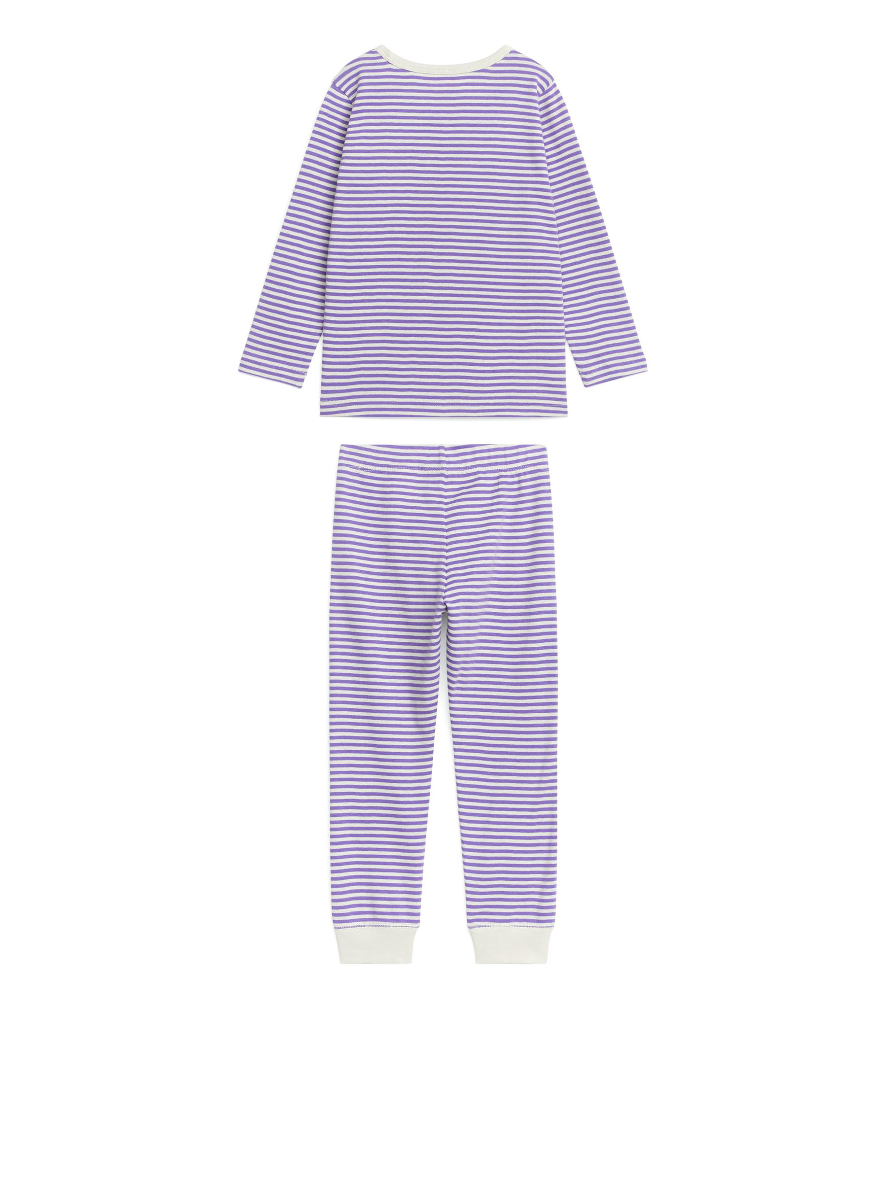 Jersey-Pyjama - Weiß/Lila - Regular Fit - Kinder - StillMedia/DescriptiveStillLife - 2
