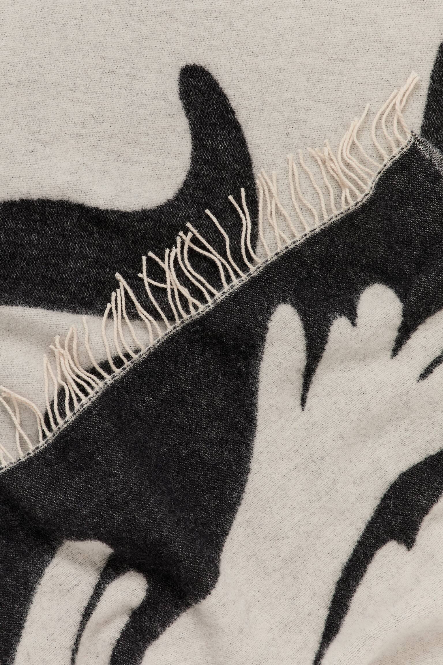 Plaid en laine Klippan - Noir/Blanc/Bleu/Blanc - 3