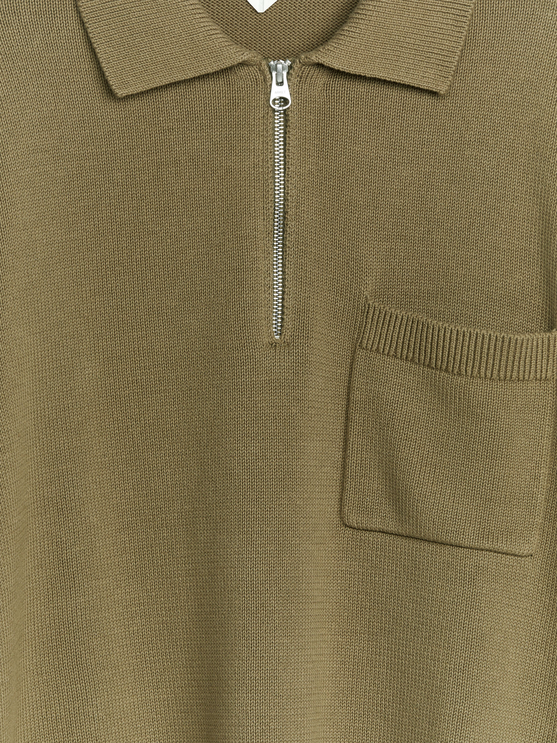Baumwollpullover mit kurzem Reißverschluss - Khaki - Regular Fit - Herren - StillMedia/DescriptiveDetail - 1