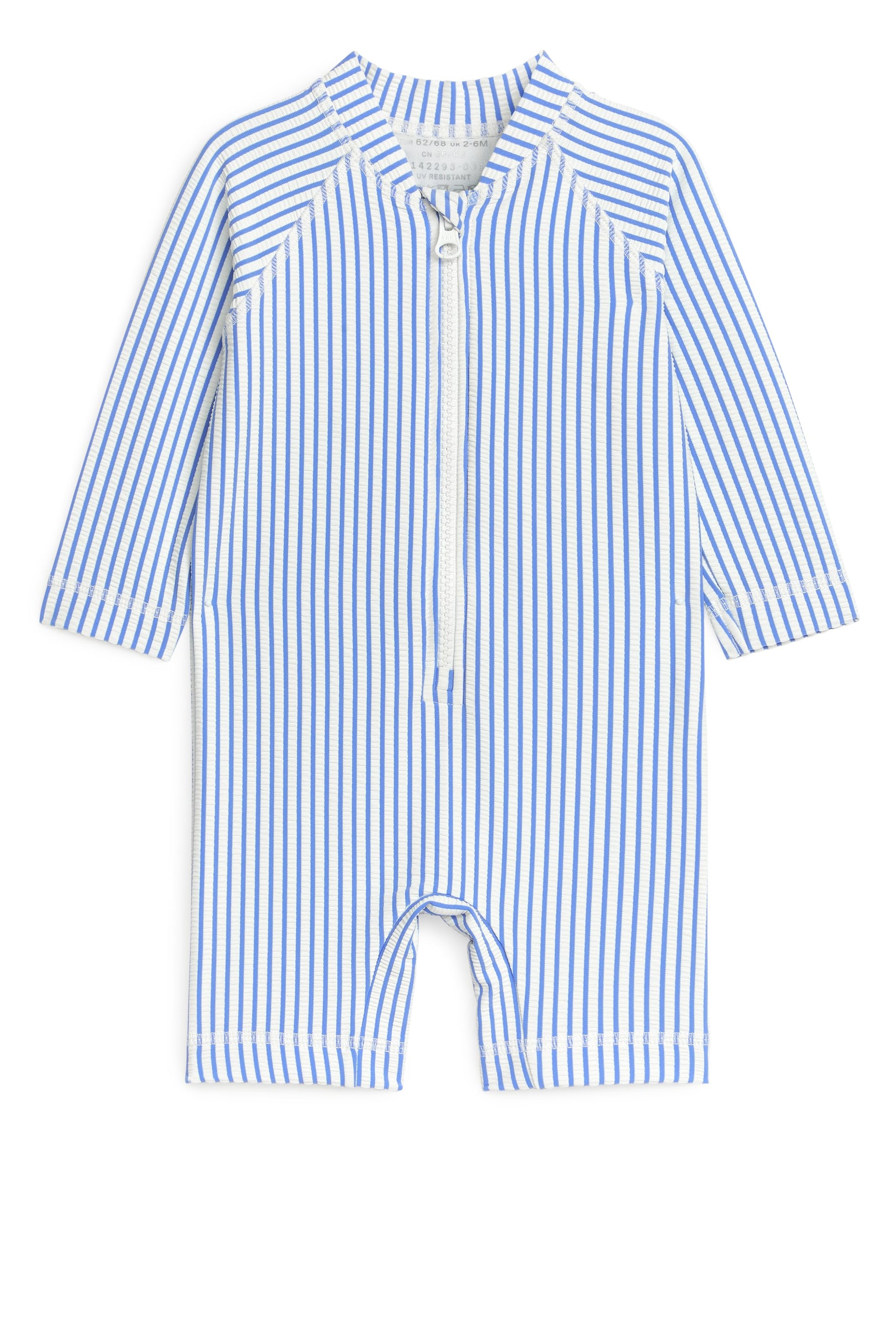 Se større billede: Langærmet UV-svømmedragt i bæk og bølge - Blå/stribet - BØRN | H&M DK 1