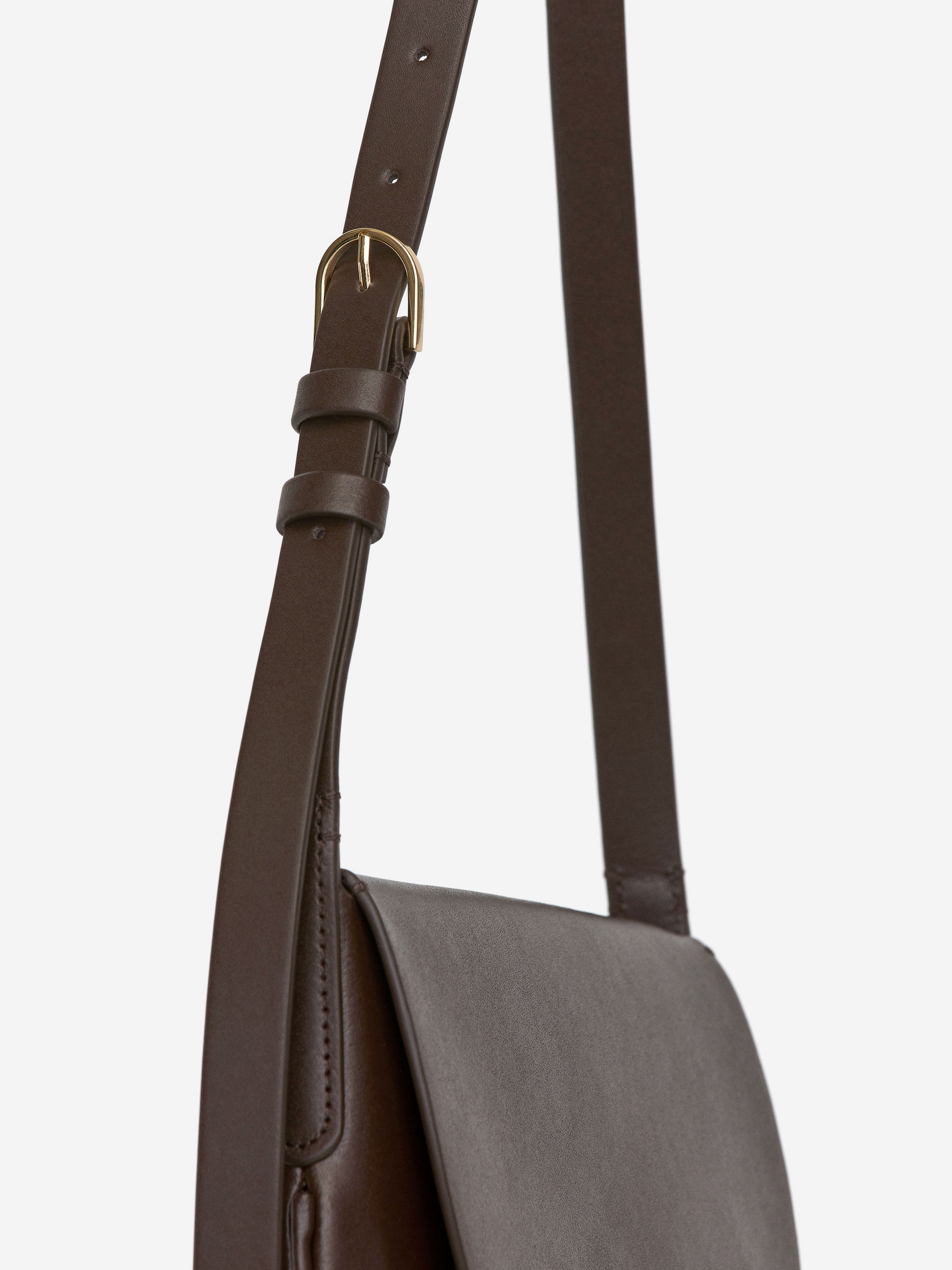 Leather Shoulder Bag - Dark Brown - Women - StillMedia/DescriptiveDetail - 1