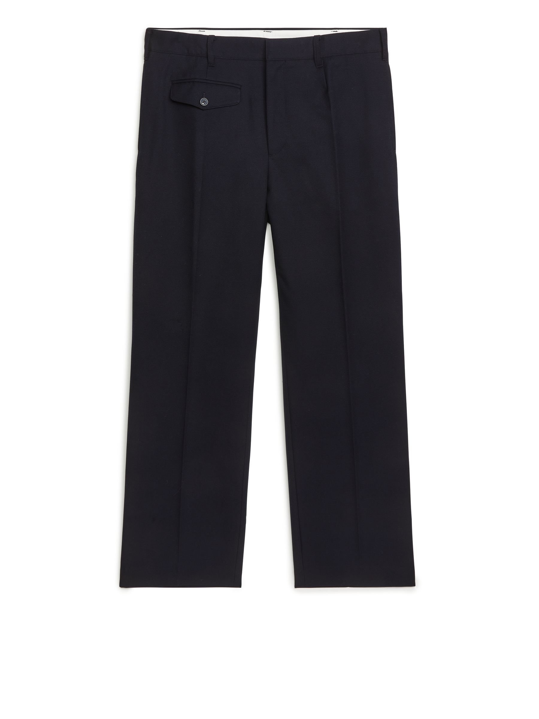 Straight Tailored Wool Trousers-#272930-1665