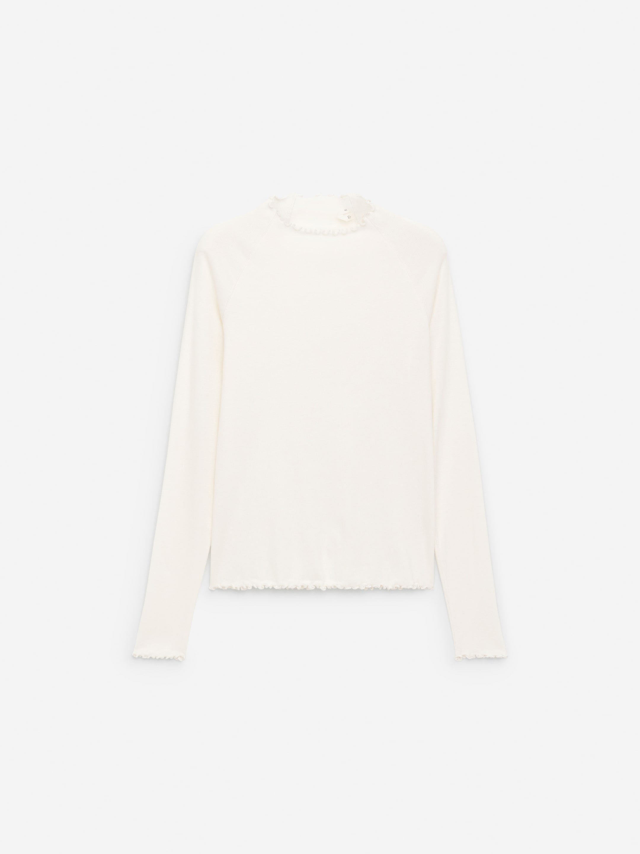 T-shirt a maniche lunghe con dettagli babylock-#F4F3E9-16324