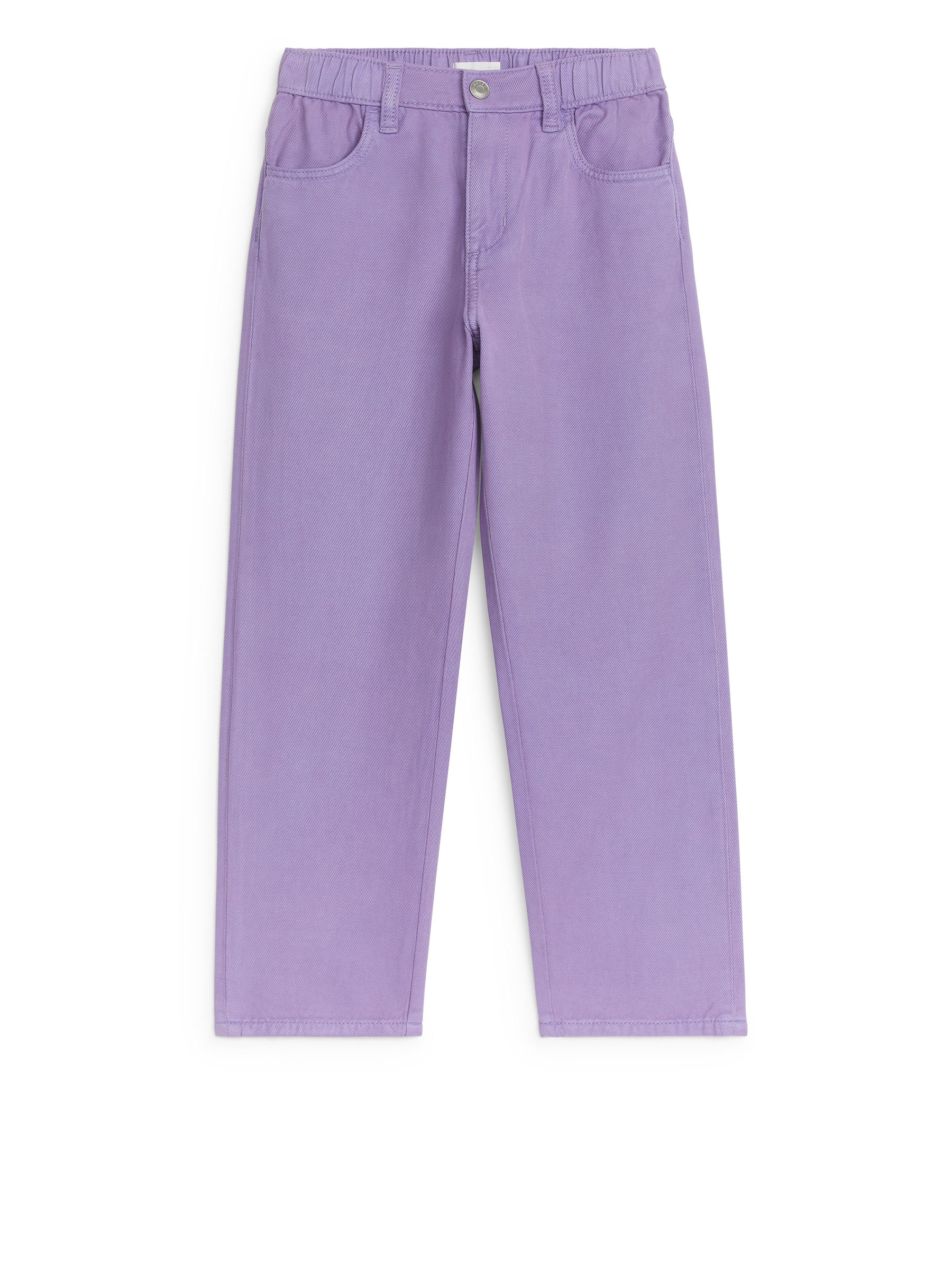 Pull-On Denim Trousers - Lilac - Regular fit - Children - StillMedia/DescriptiveStillLife - 2