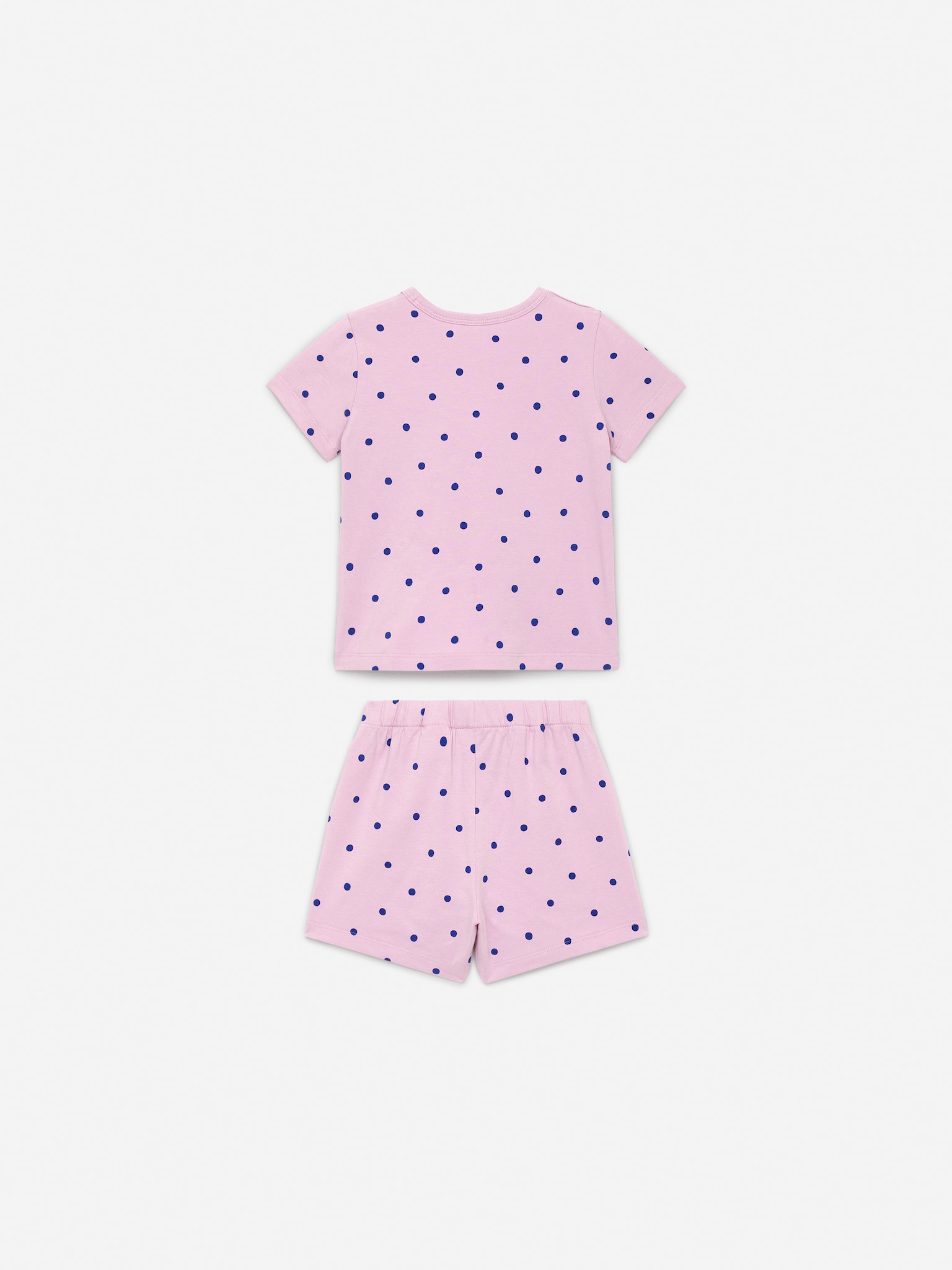 Zweiteiliger kurzer Pyjama aus Jersey - Rosa/Punkte in Blau/Hellblau/Weiß/grün/gestreift/Blau/Weiß/Rosa/rote Herzen - 2