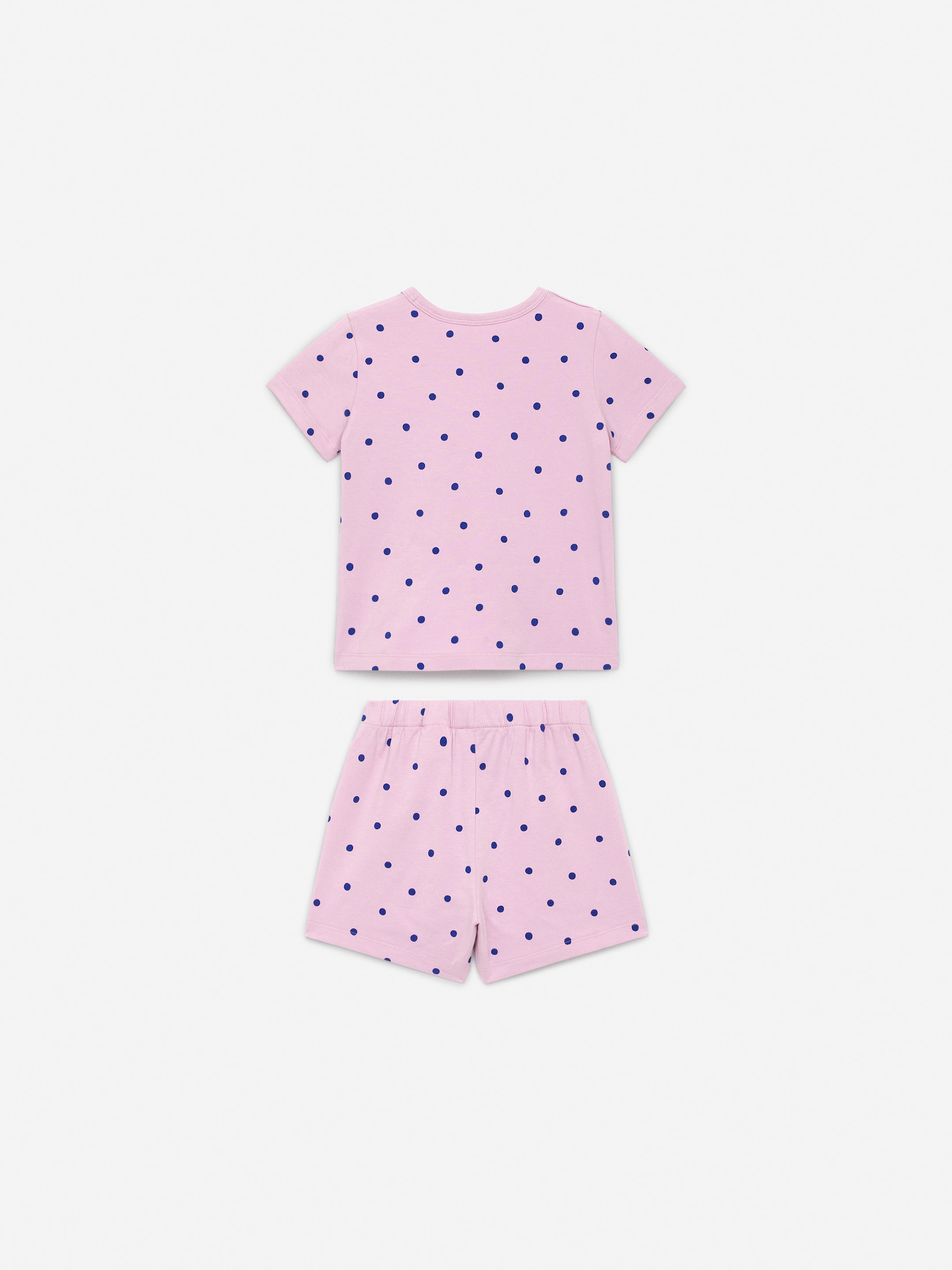 Se større billede: Kort pyjamas i jersey - Lyserød/blå prikker - BØRN | H&M DK 2