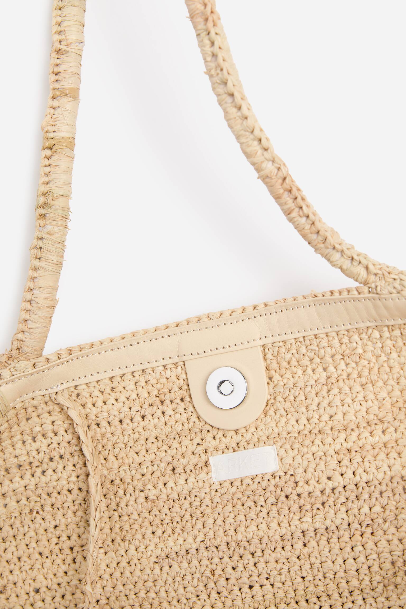 Tragetasche aus Raffiabast-Beige - 3