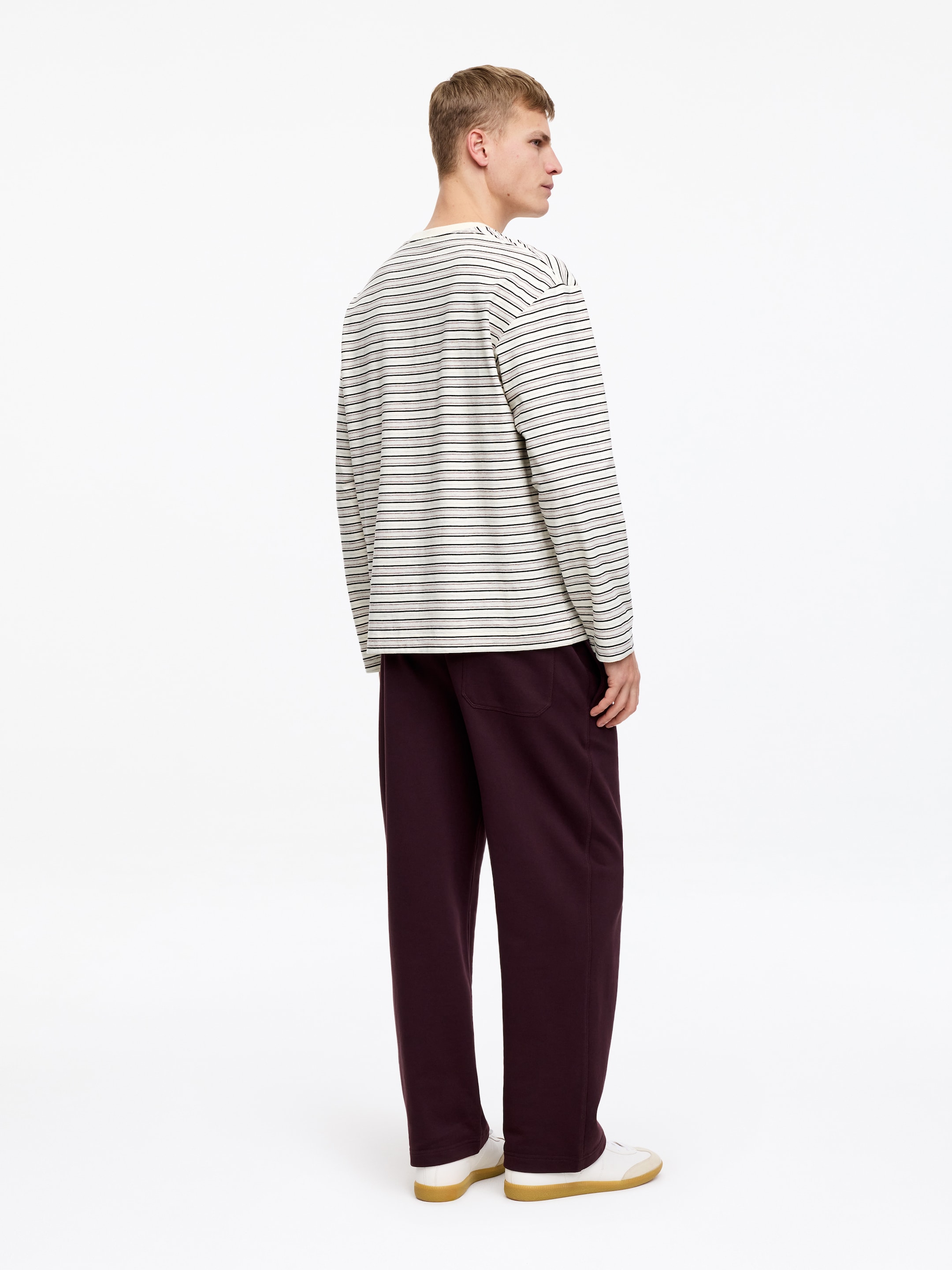 T-shirt décontracté à manches longues - Blanc cassé/Noir/Prune - Relaxed fit - Homme - StillMedia/Lookbook - 5