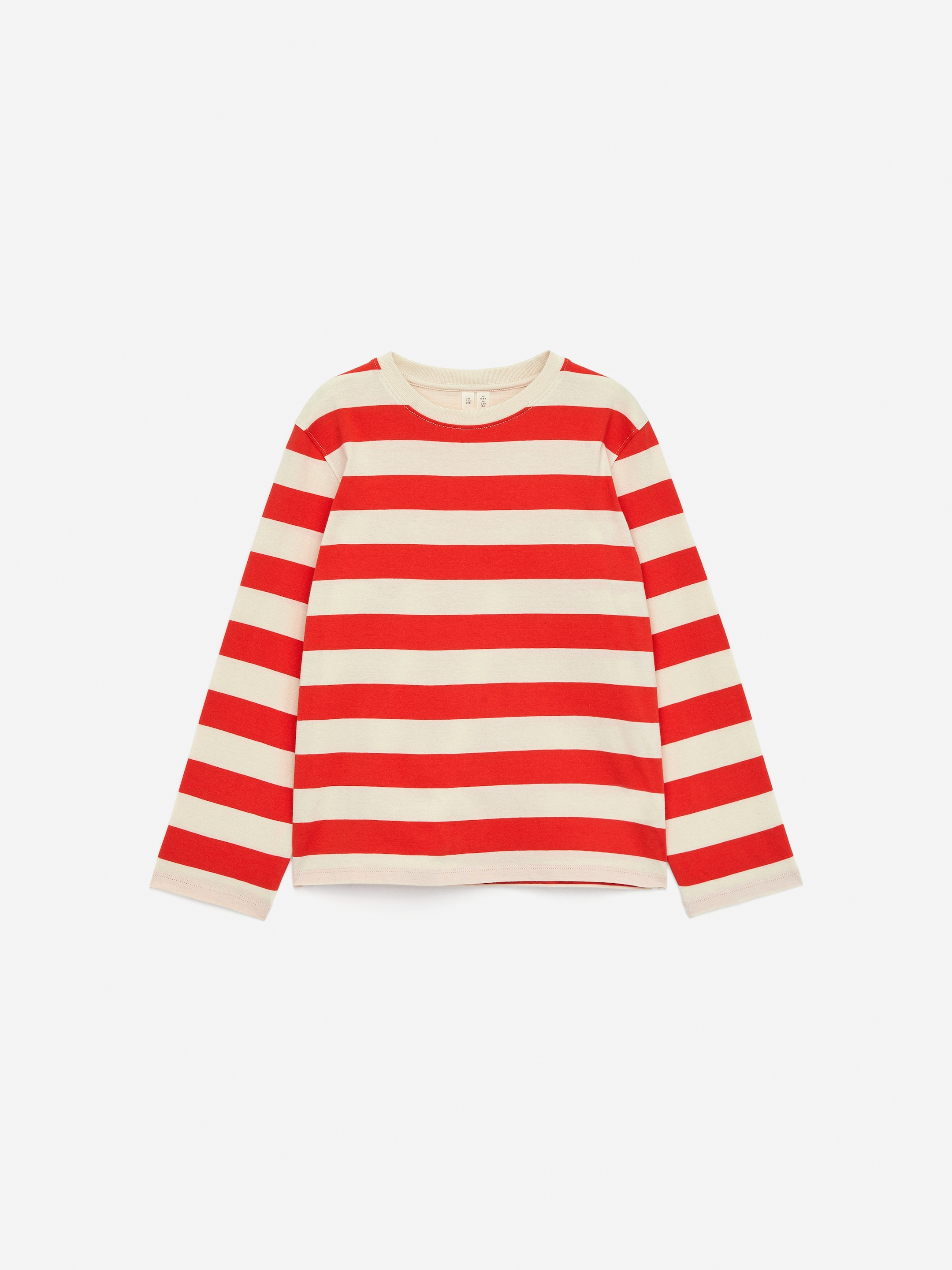 Visa större bild: Långärmad t-shirt - Röd/beige - BARN | H&M SE 1