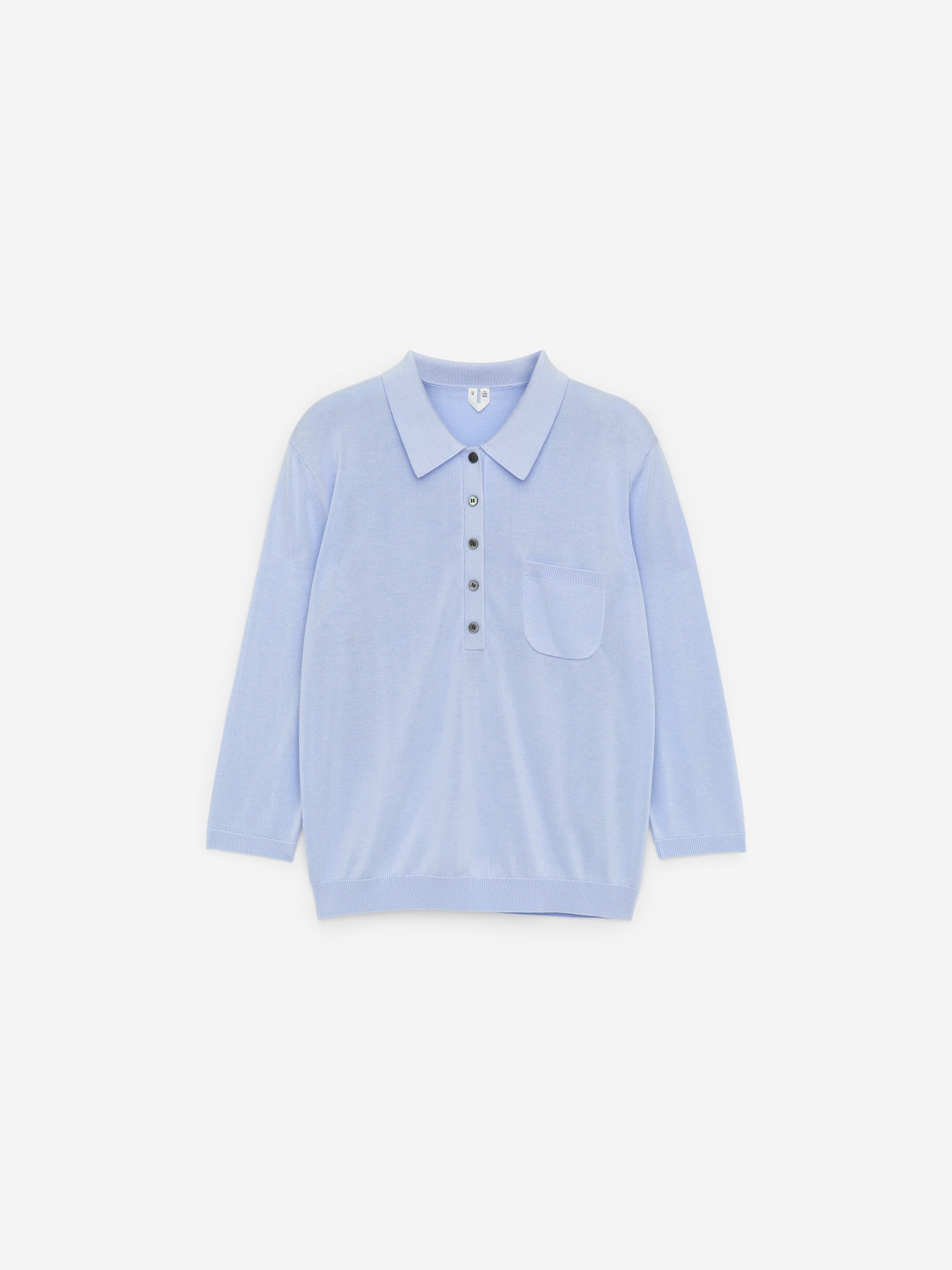 Zobrazit větší obrázek: Pletené polo tričko - Light Blue - ŽENY | H&M CZ 1