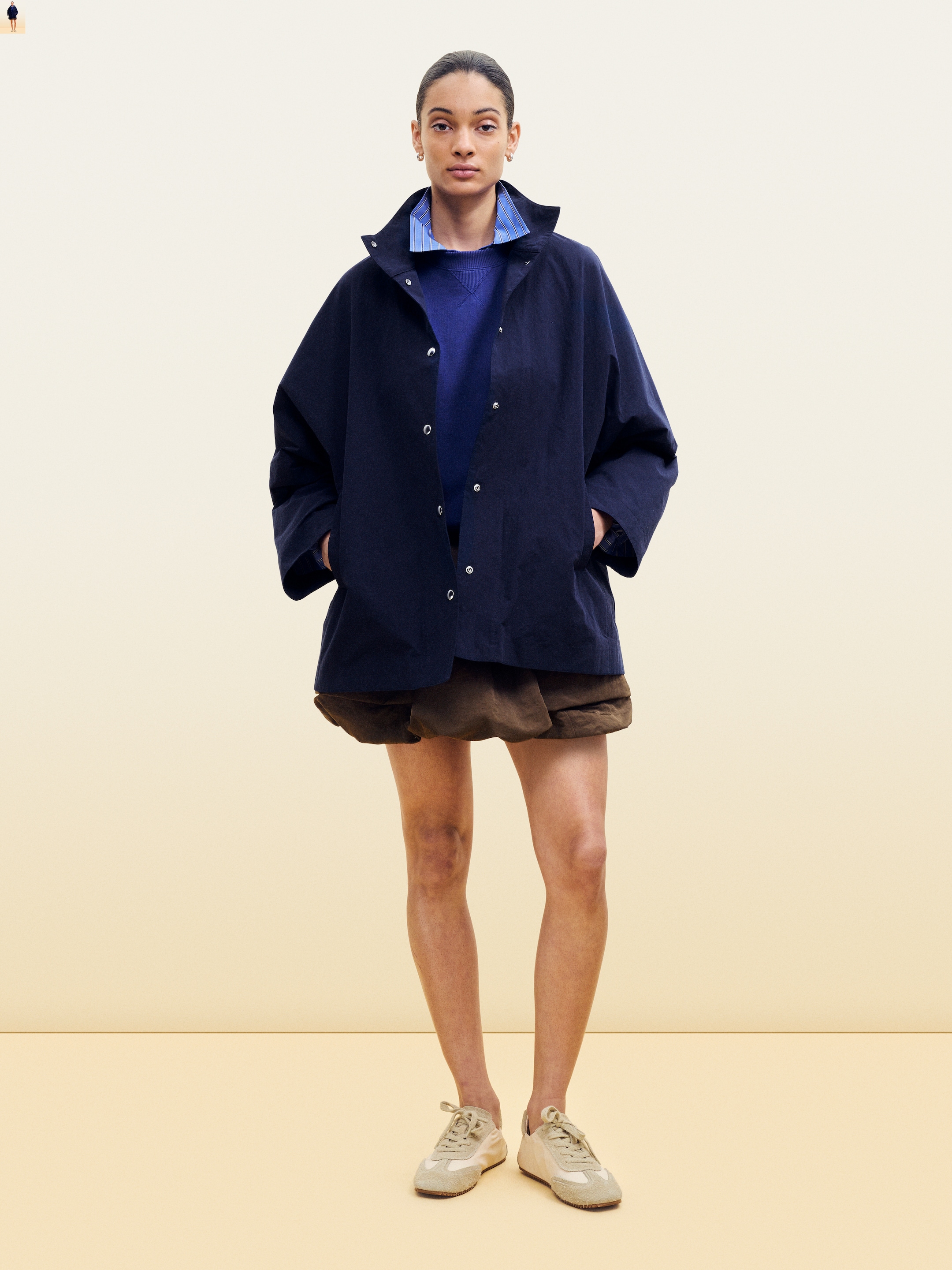 Oversized Batwing Shirt - Blue - Oversized - Women - StillMedia/Environmental - 1