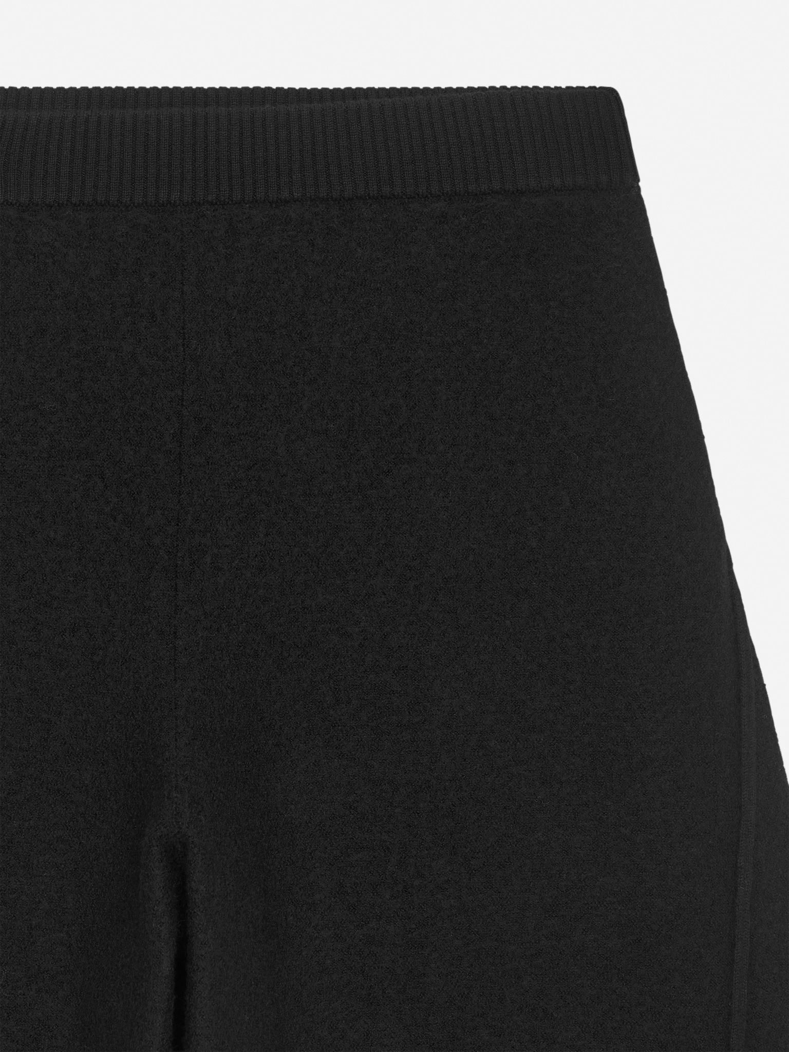 Pantalon en laine bouillie - Noir - 5
