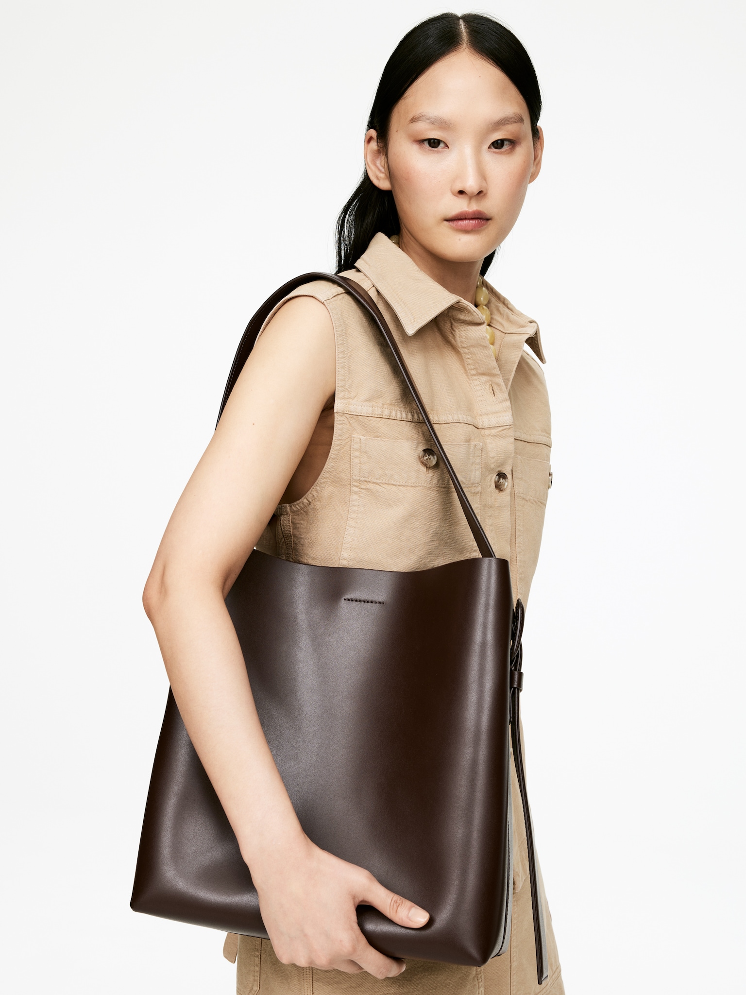 Tote Bag - Dark Brown/Black